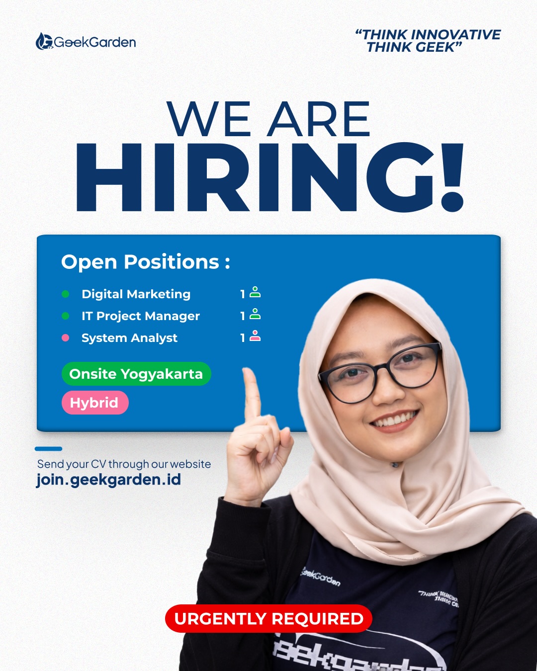 GeekGarden Facebook ad: We’re Hiring!