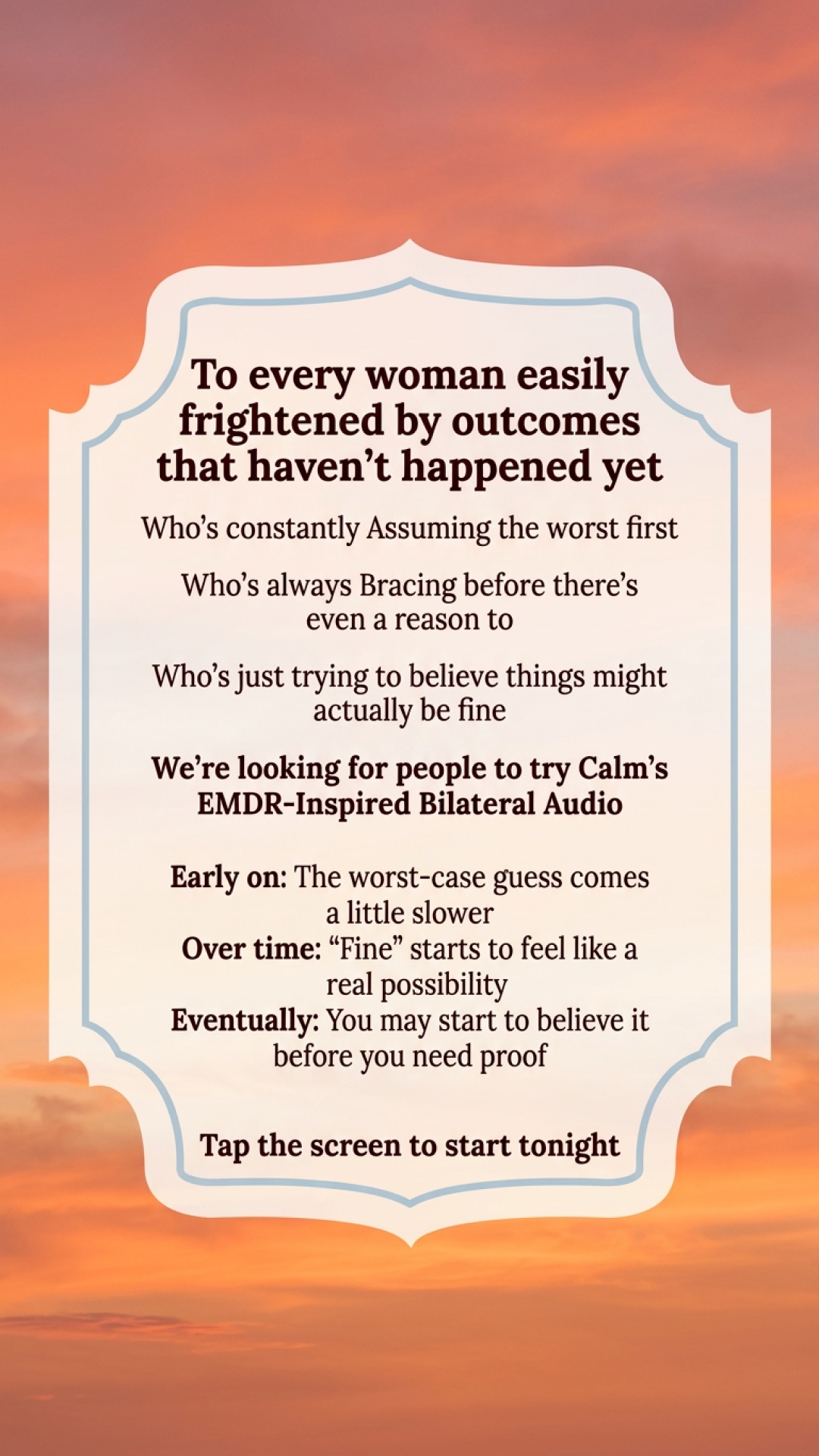 Calm Facebook ad