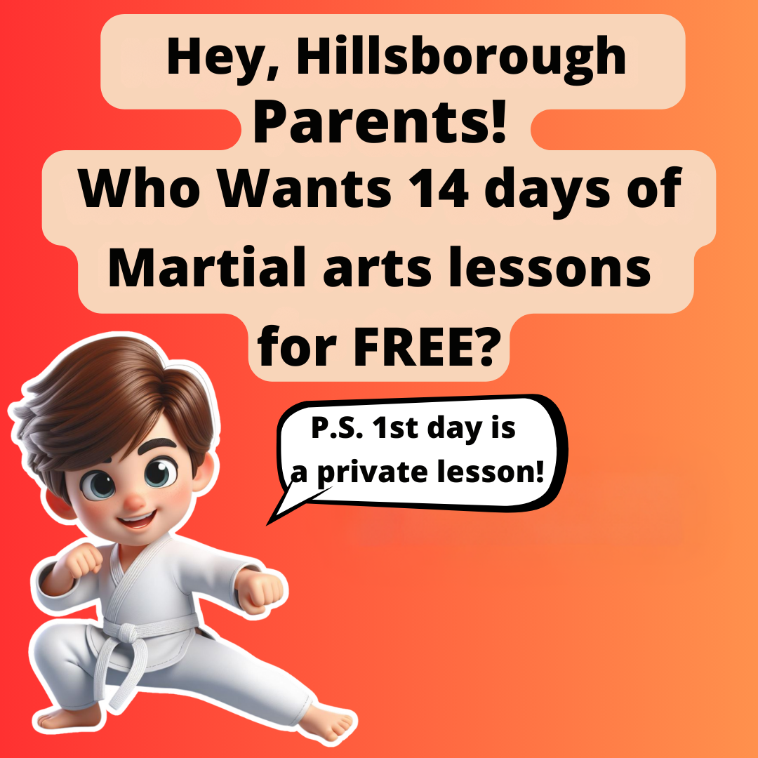 Kickside Martial Arts Hillsborough Facebook ad: Want a FREE 14-Day, Kids Martial Arts Class Pass?