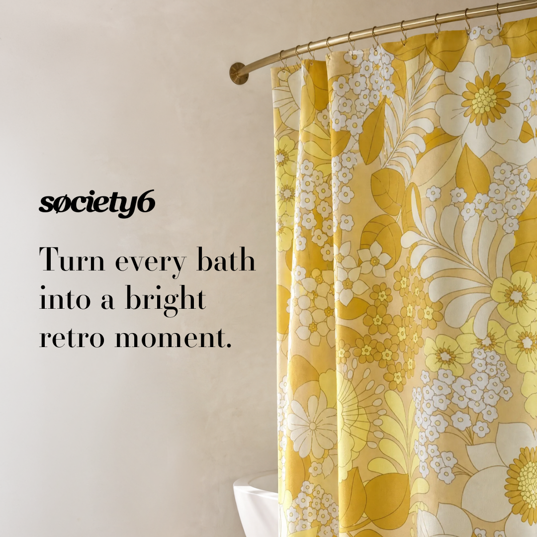Society6 Facebook ad: Blooming Feature For Your Bath