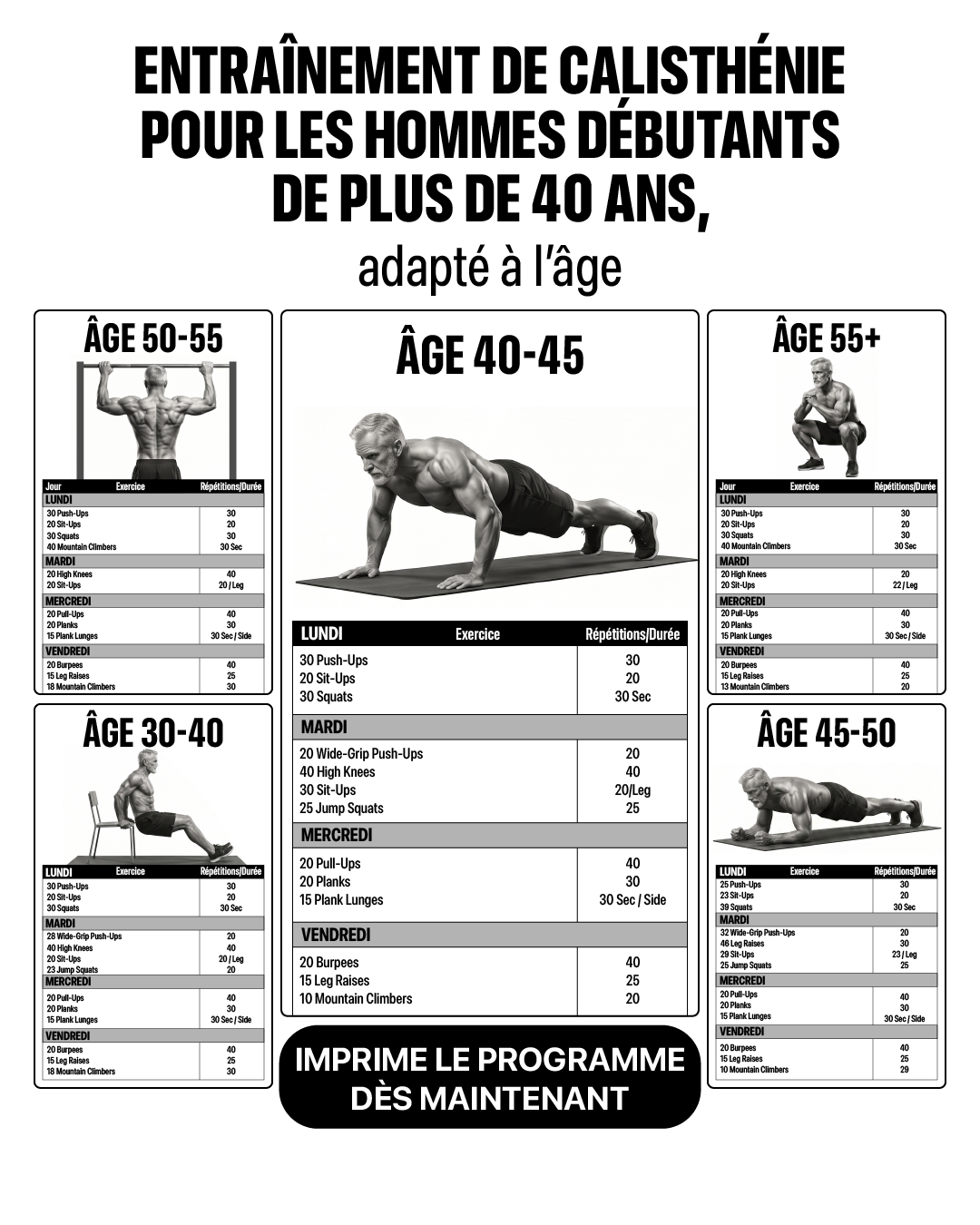 Male Calisthenics Challenge Facebook ad