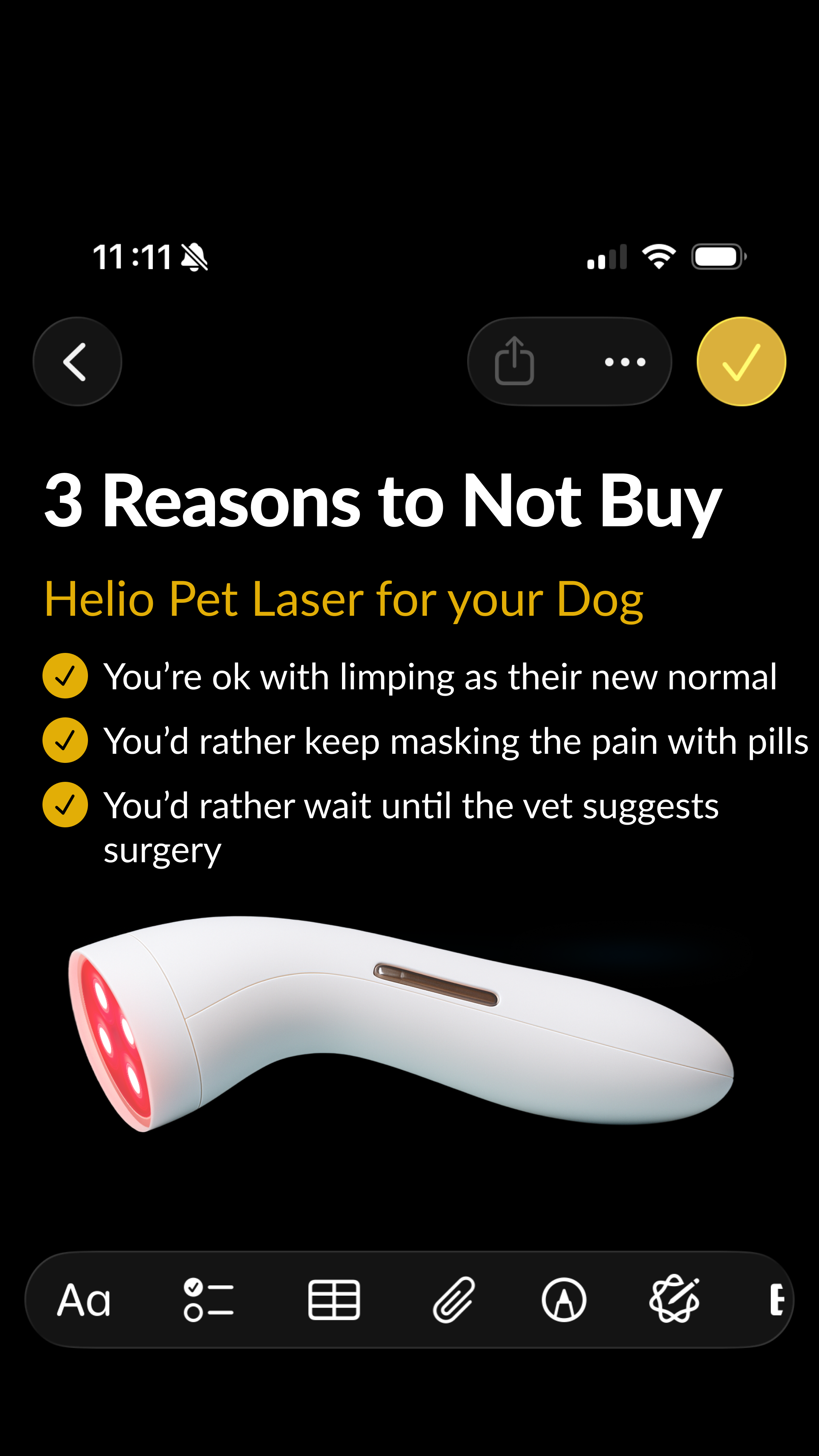 Helio Pet Facebook ad