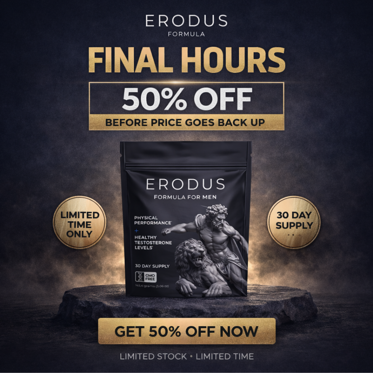 Erodus Formula For Men Facebook ad