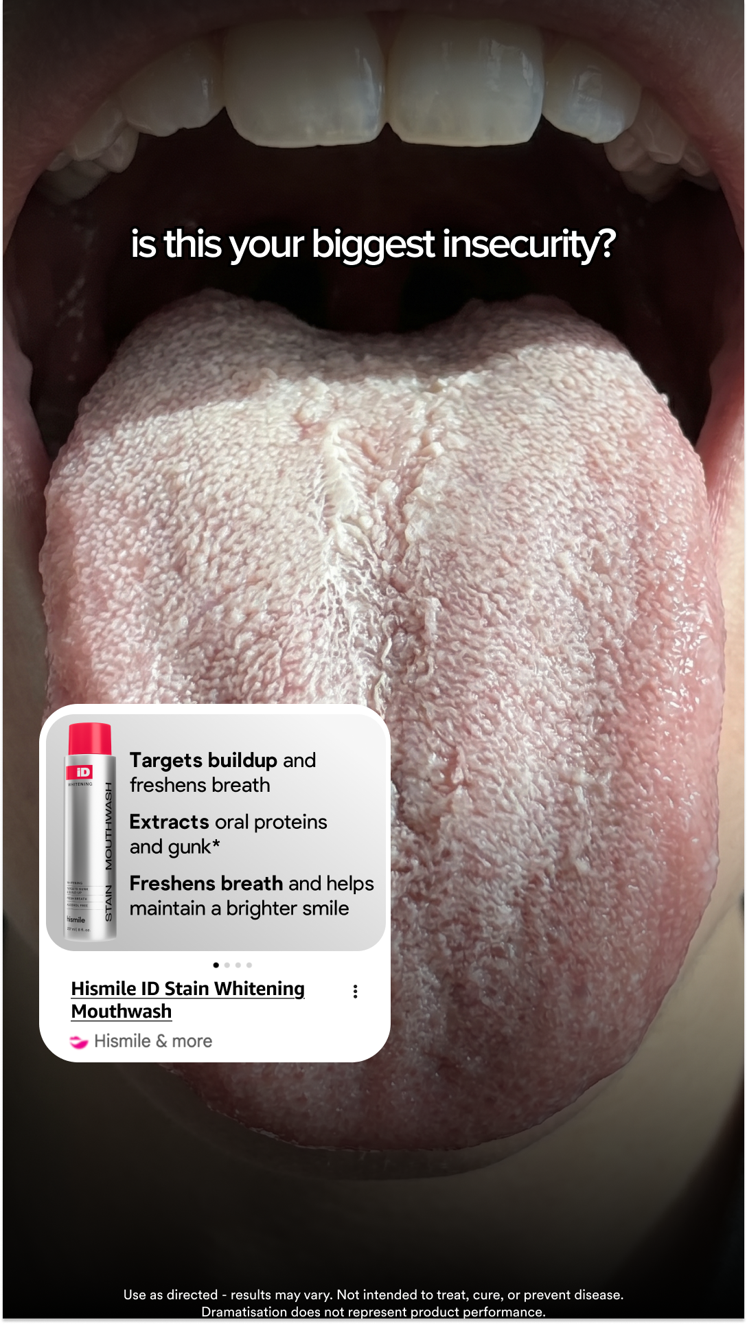 Hismile Facebook ad