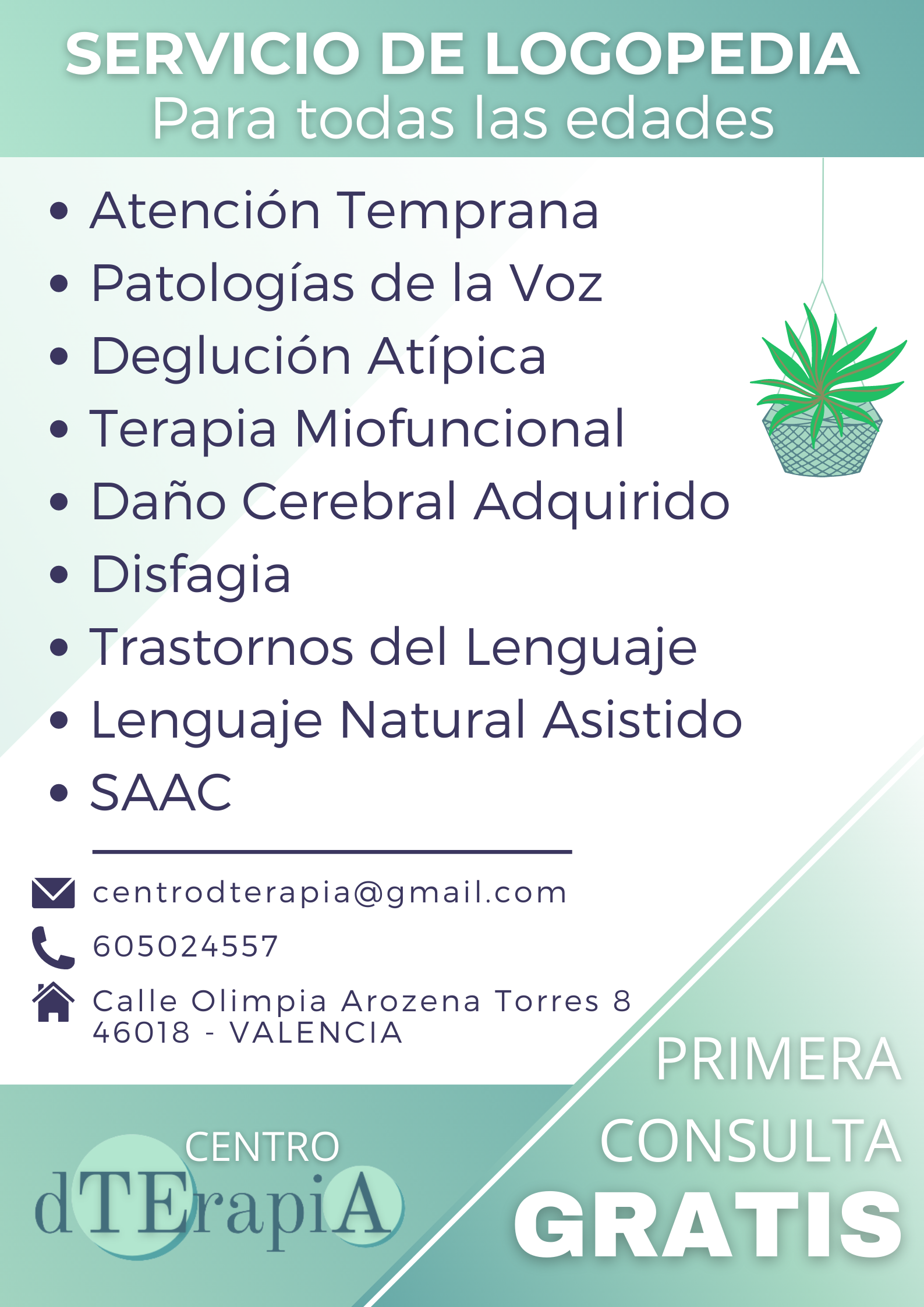 Centro dTErapiA Valencia Facebook ad
