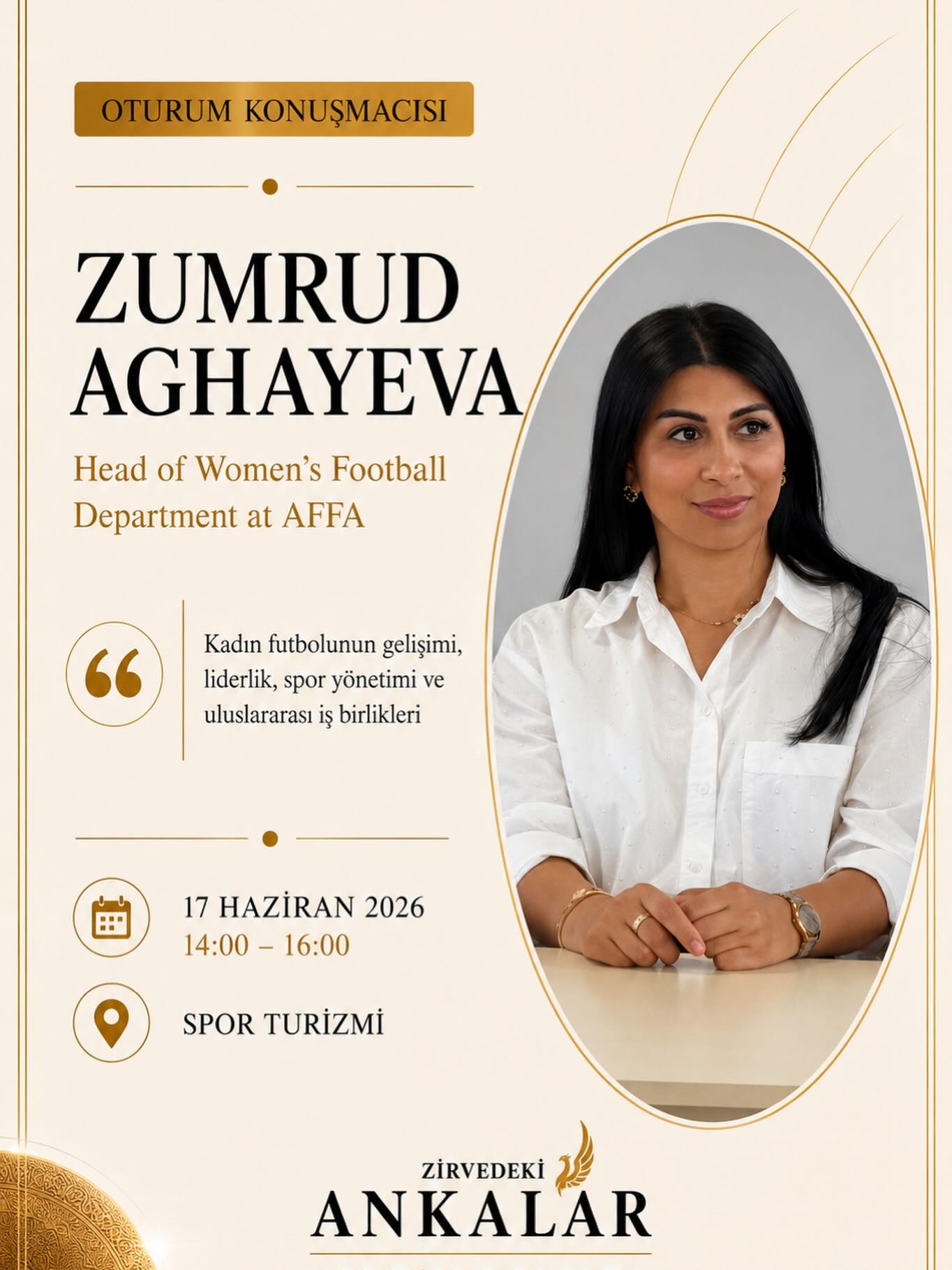 zirvedekiankalar Facebook ad: Kadın futbolunun gelişimi, spor yönetiminde liderlik ve…