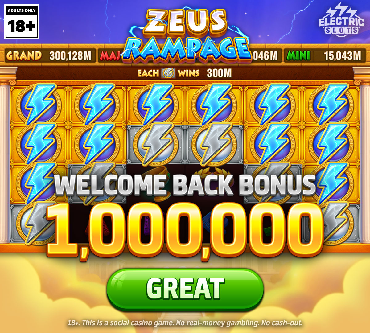 Electric Slots Facebook ad