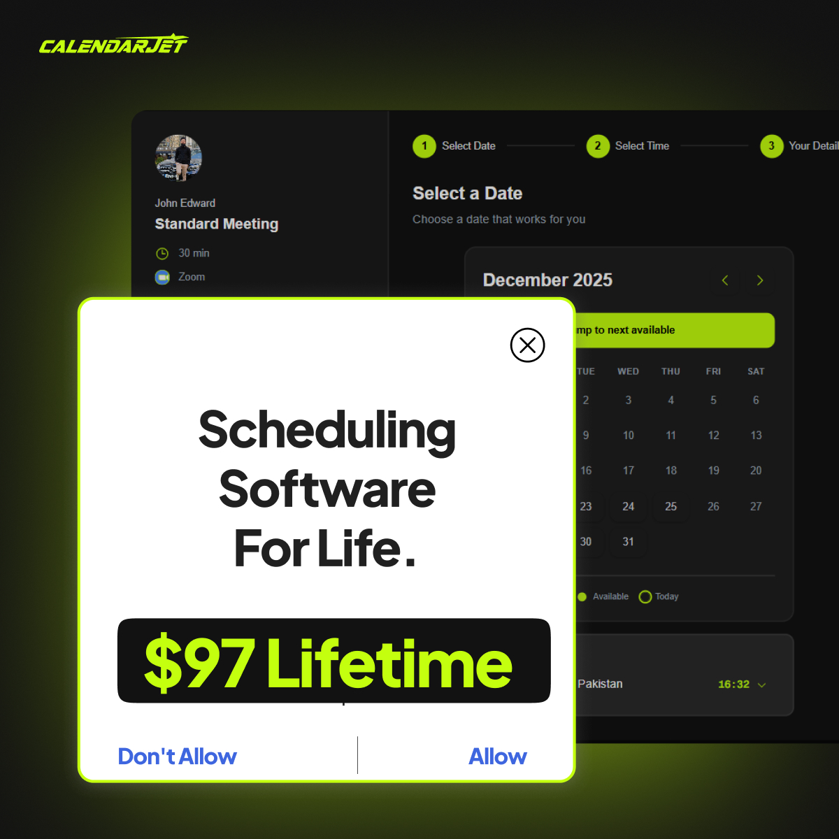 CalendarJet LLC Facebook ad