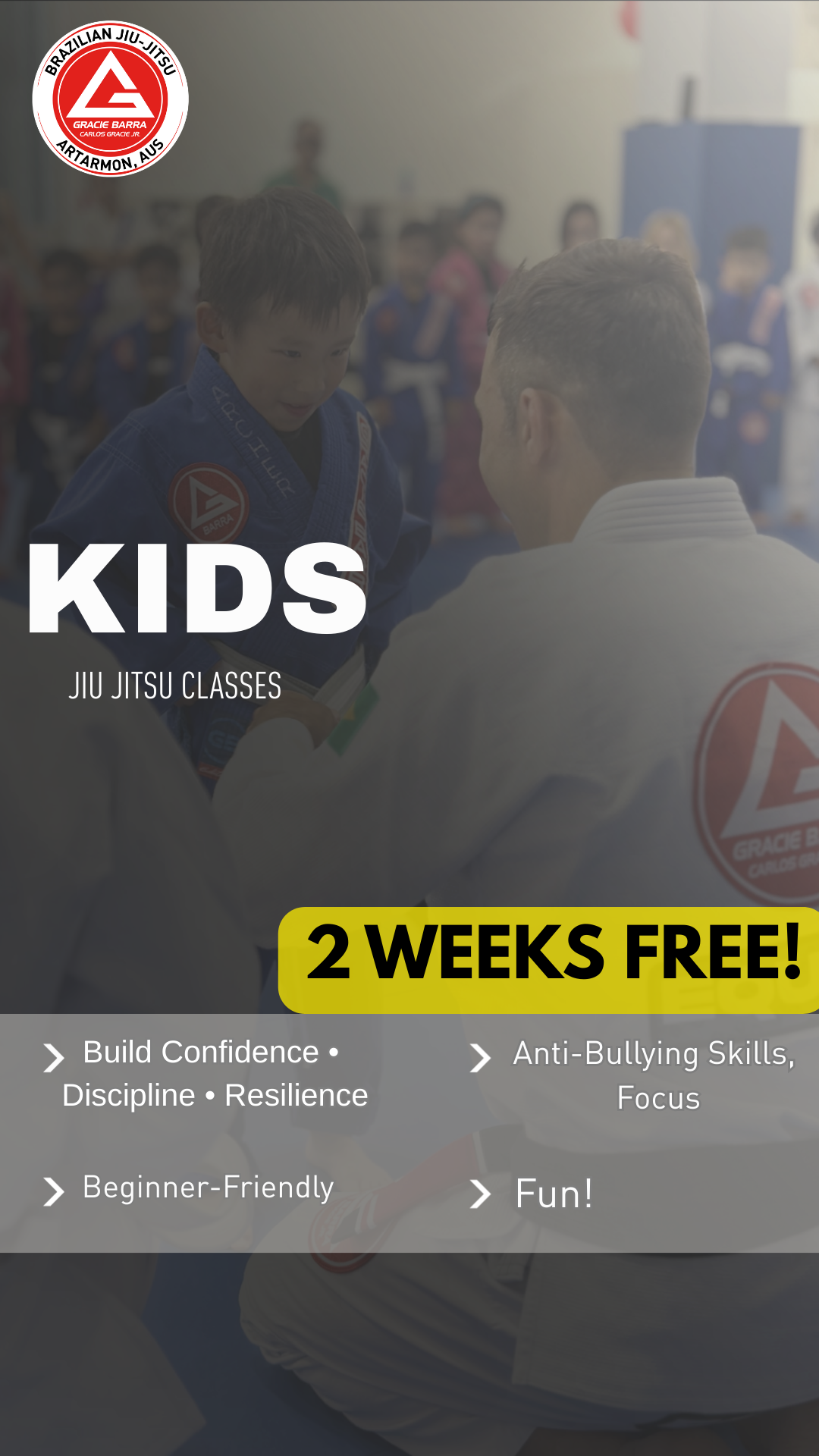 Gracie Barra Artarmon Facebook ad