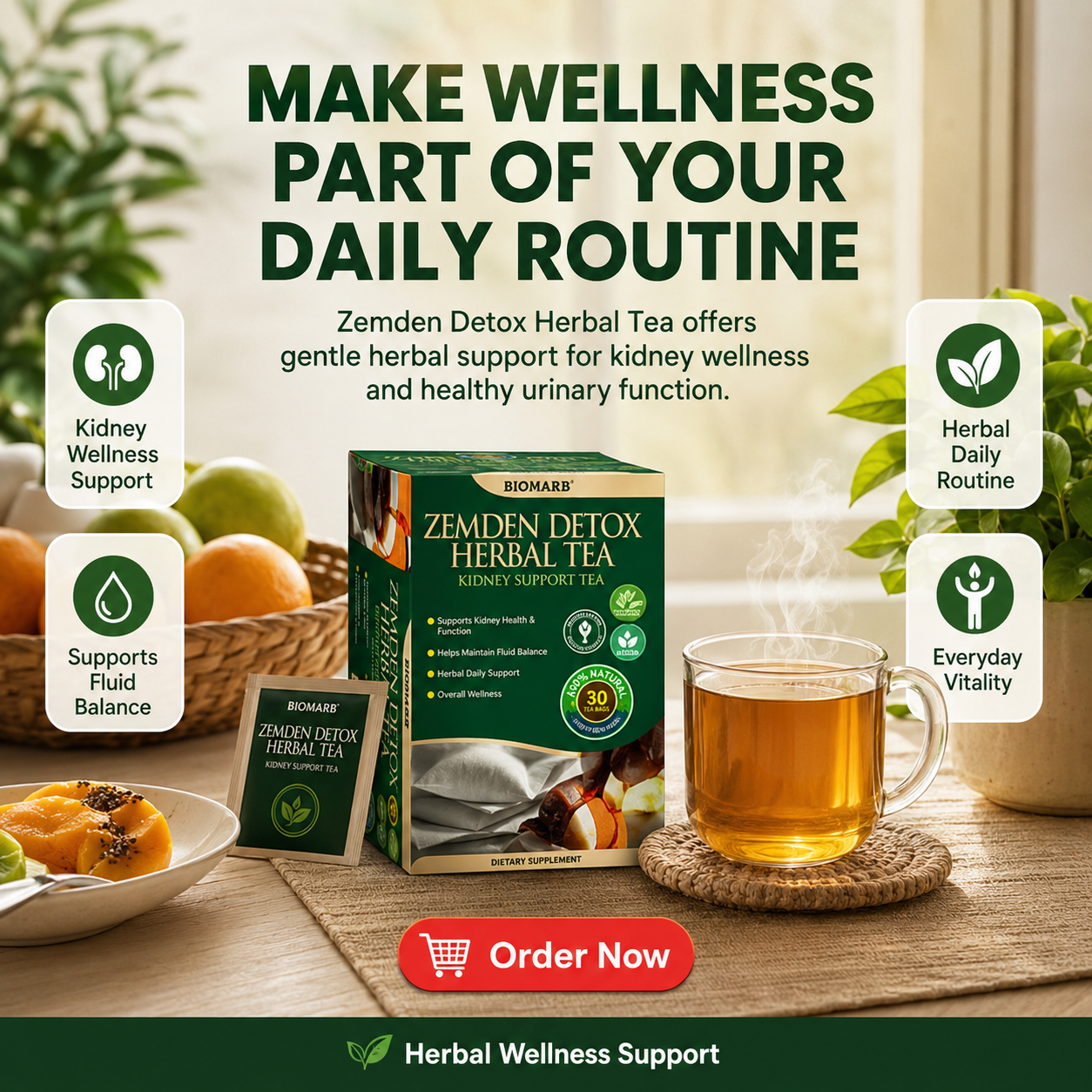Herbal Kidney Tea Facebook ad: FREE DELIVERY AND PAYMENT ON DELIVERY