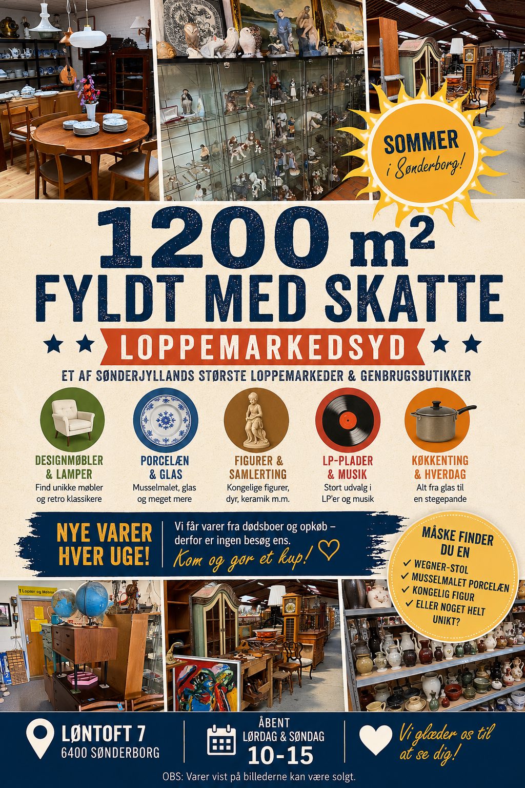 Loppemarkedsyd Facebook ad: SOMMER HOS LOPPEMARKEDSYD