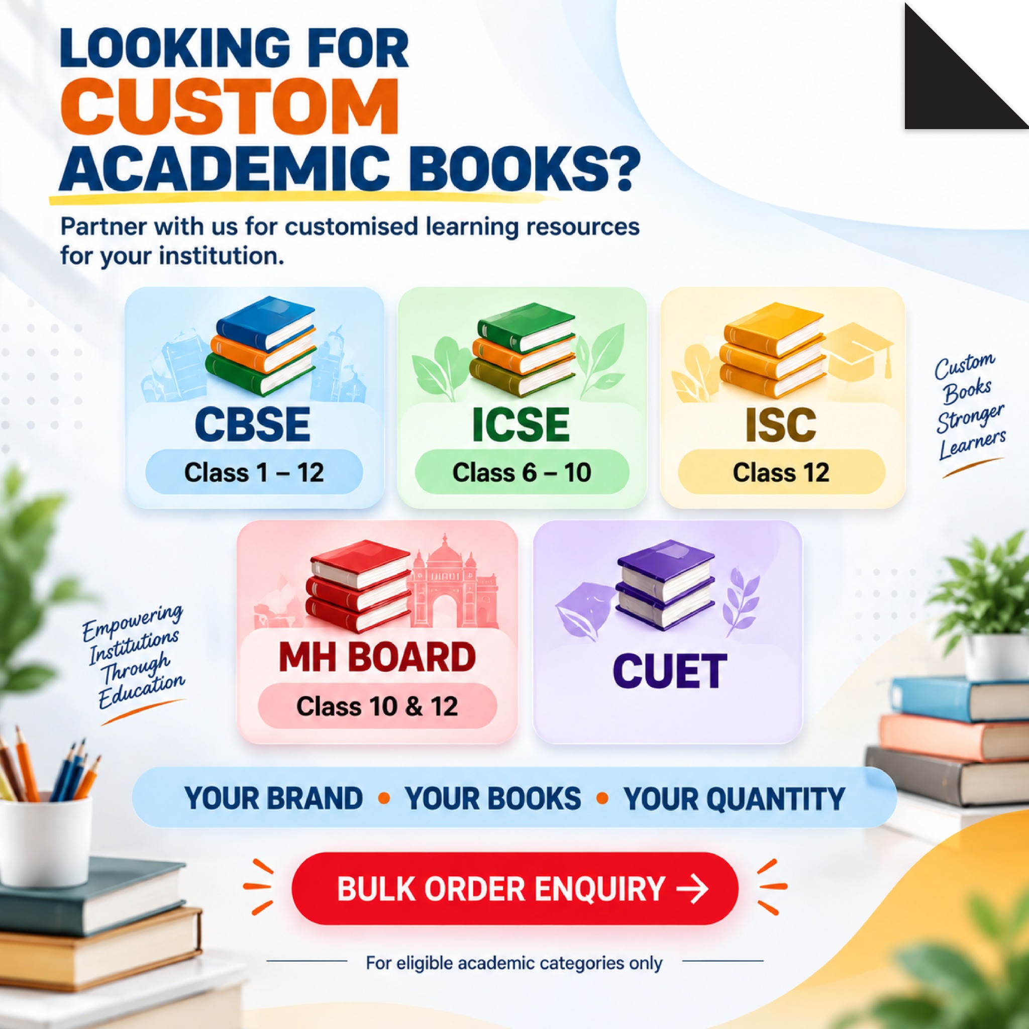 Oswal Publishers India Facebook ad: Custom Books for Coaching Institutes