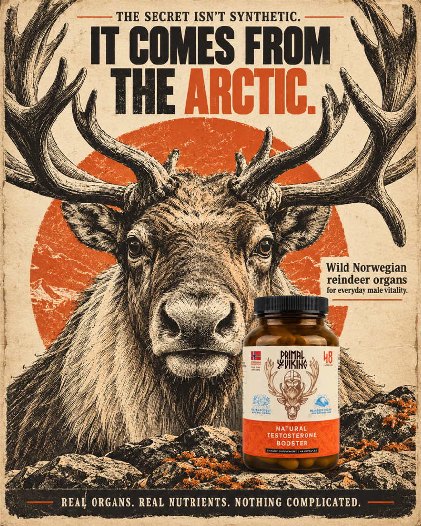 Primal Viking Facebook ad: 100% natural ingredientsTransparent male fuel