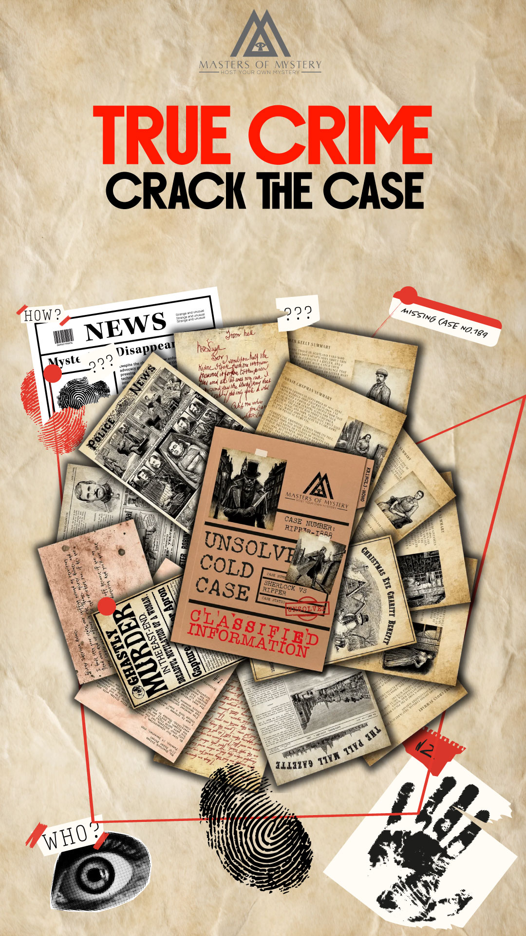Masters of Mystery Facebook ad from Mar 31, 2026