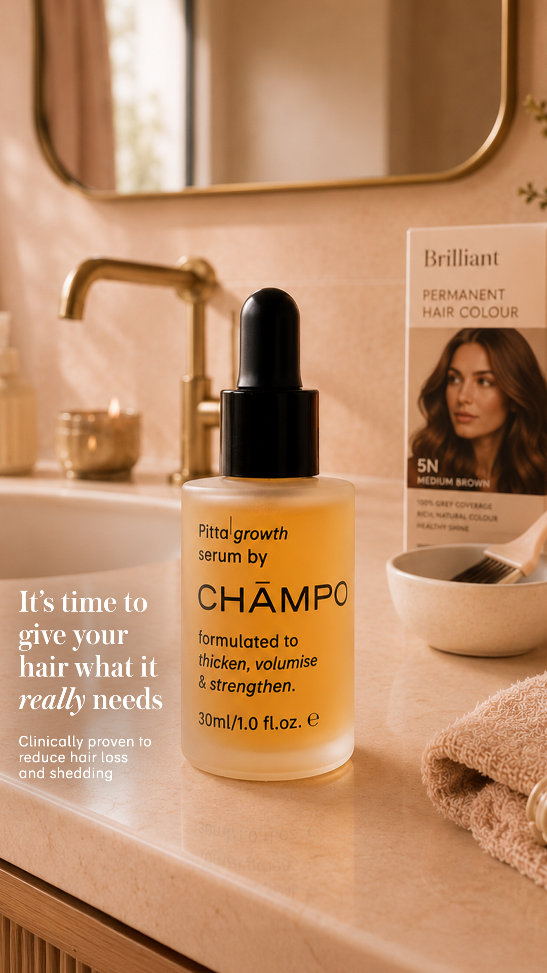 Chāmpo Haircare Facebook ad
