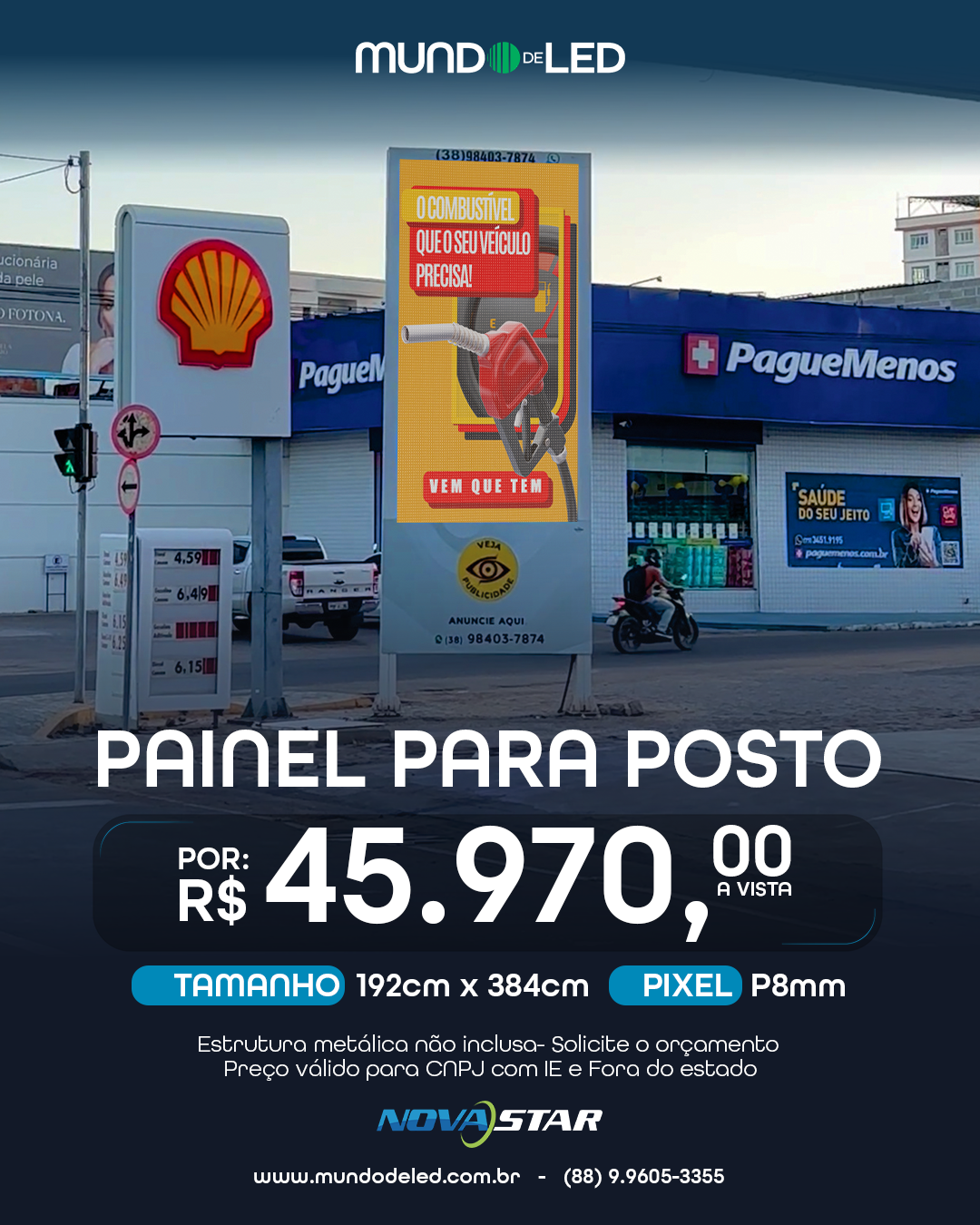 Mundo de LED Facebook ad: Seu posto merece destaque, Dia e Noite!