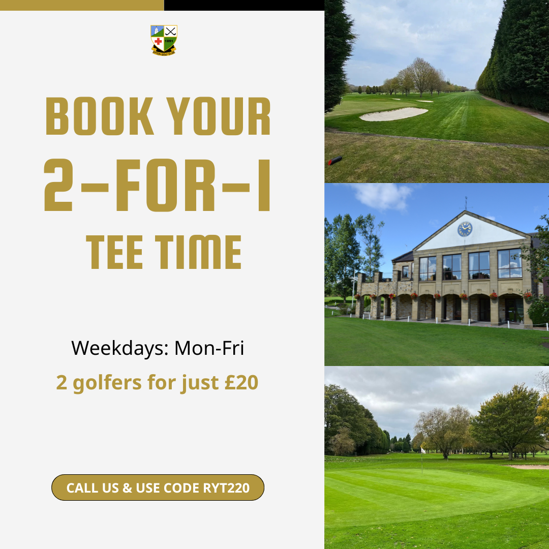 Ryton Golf Club - Ads Facebook ad: Call Us & Use Code RYT220