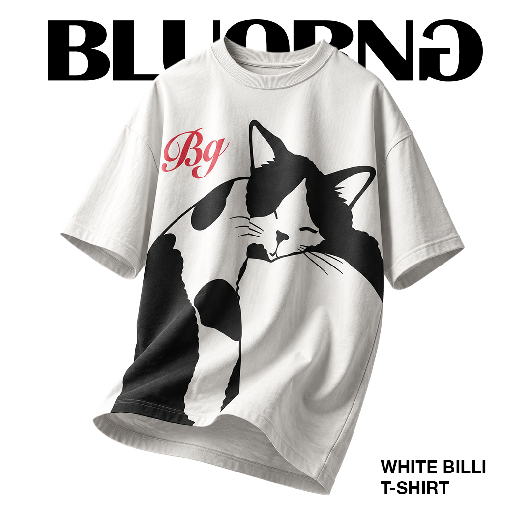 Bluorng Facebook ad: White Billi T-Shirt