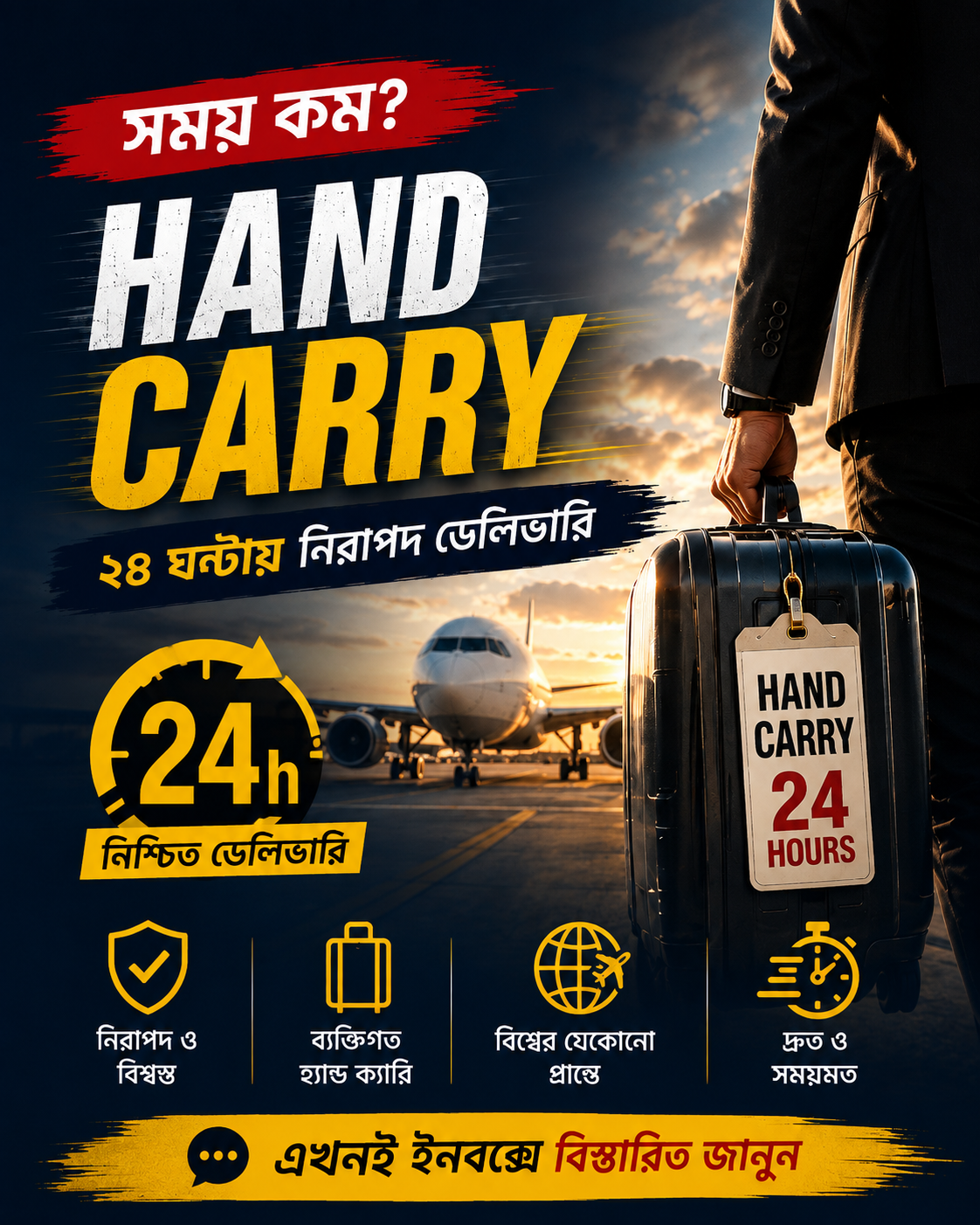 AI Trading Facebook ad: Hand Carry, প্রতিদিন Urgent Delivery
