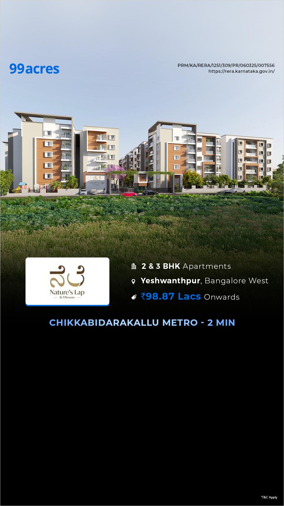 99acres Bangalore Properties Facebook ad