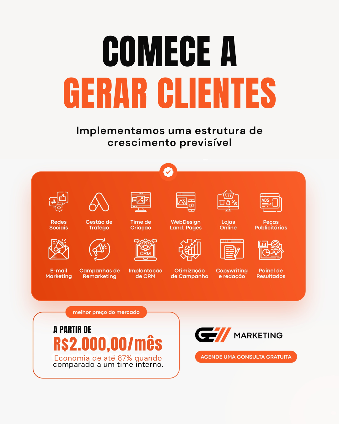 GM Marketing Bauru Facebook ad: Converse conosco!