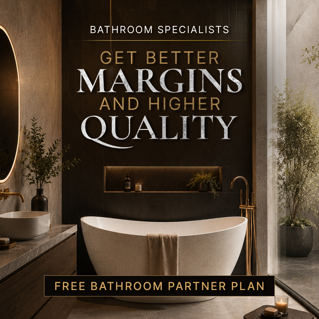 Avani Bathroom Studio Facebook ad: Better Bathroom Jobs, Better Margins