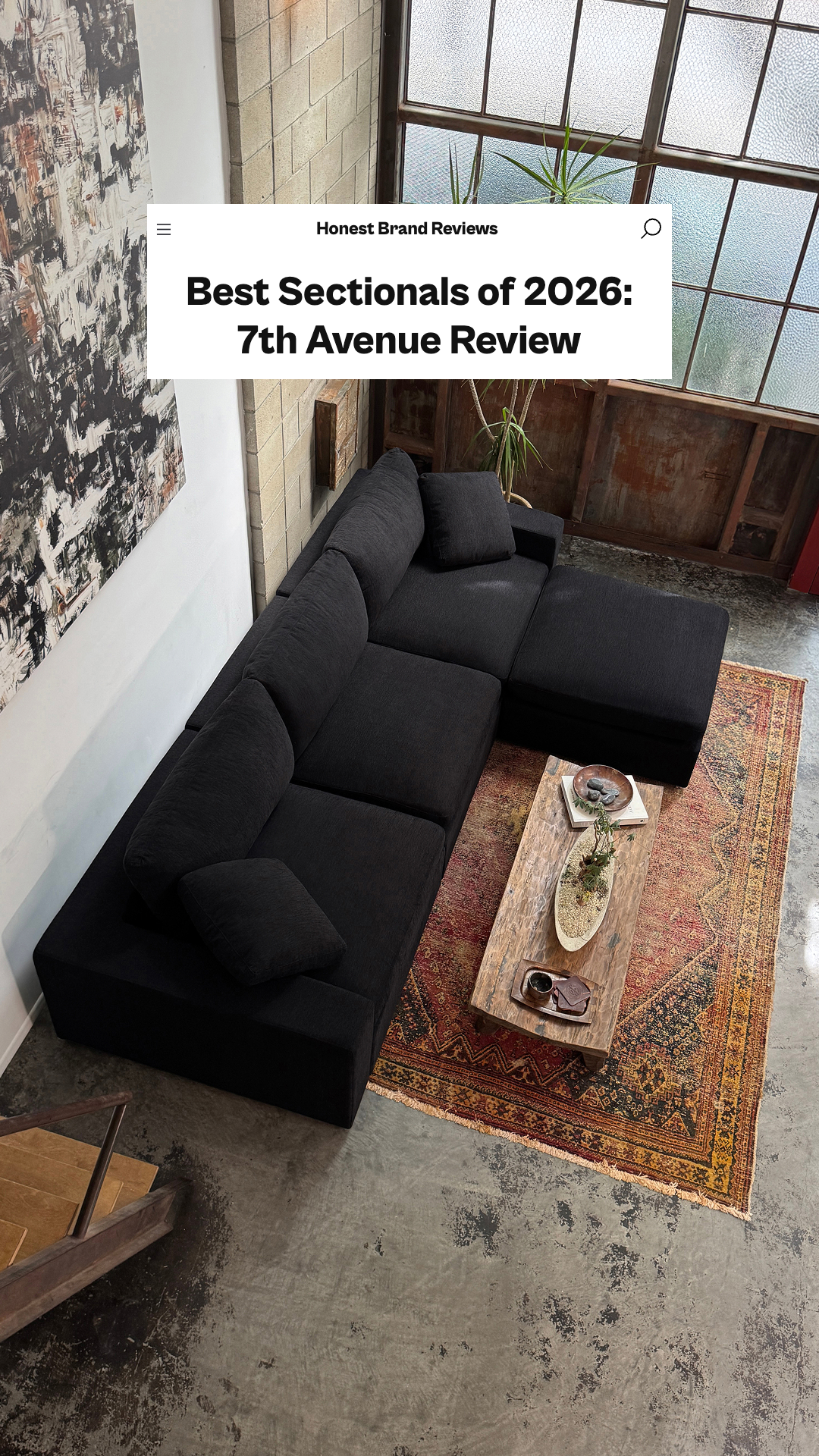 Honest Brand Reviews Facebook ad: The World's Greatest Modular Sofa