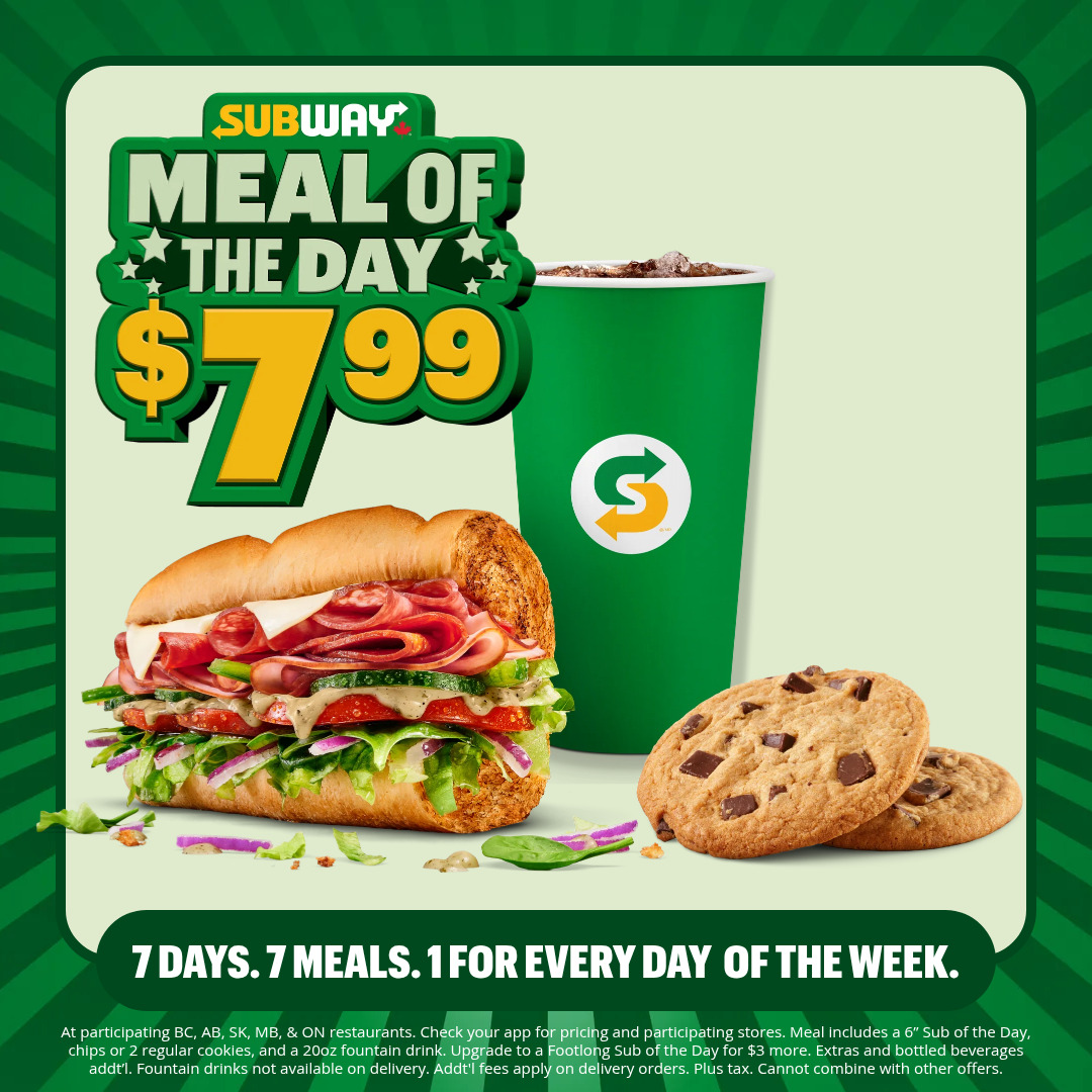 Subway Canada Facebook ad: Subway Meal of the Day