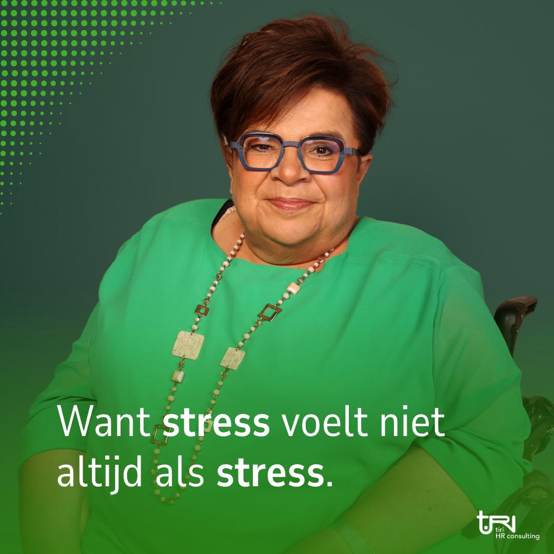 Tiri HR consulting Facebook ad: Hoeveel stress draag jij mee?