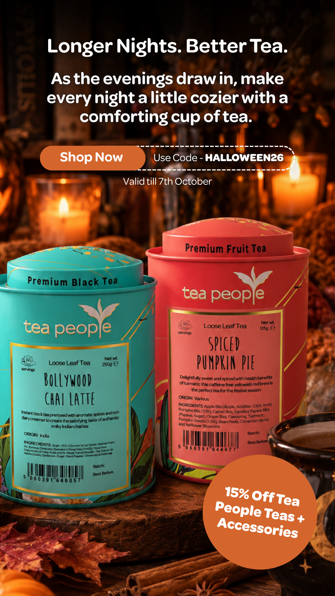 Tea People Facebook ad: Rated 4.6 On Trustpliot