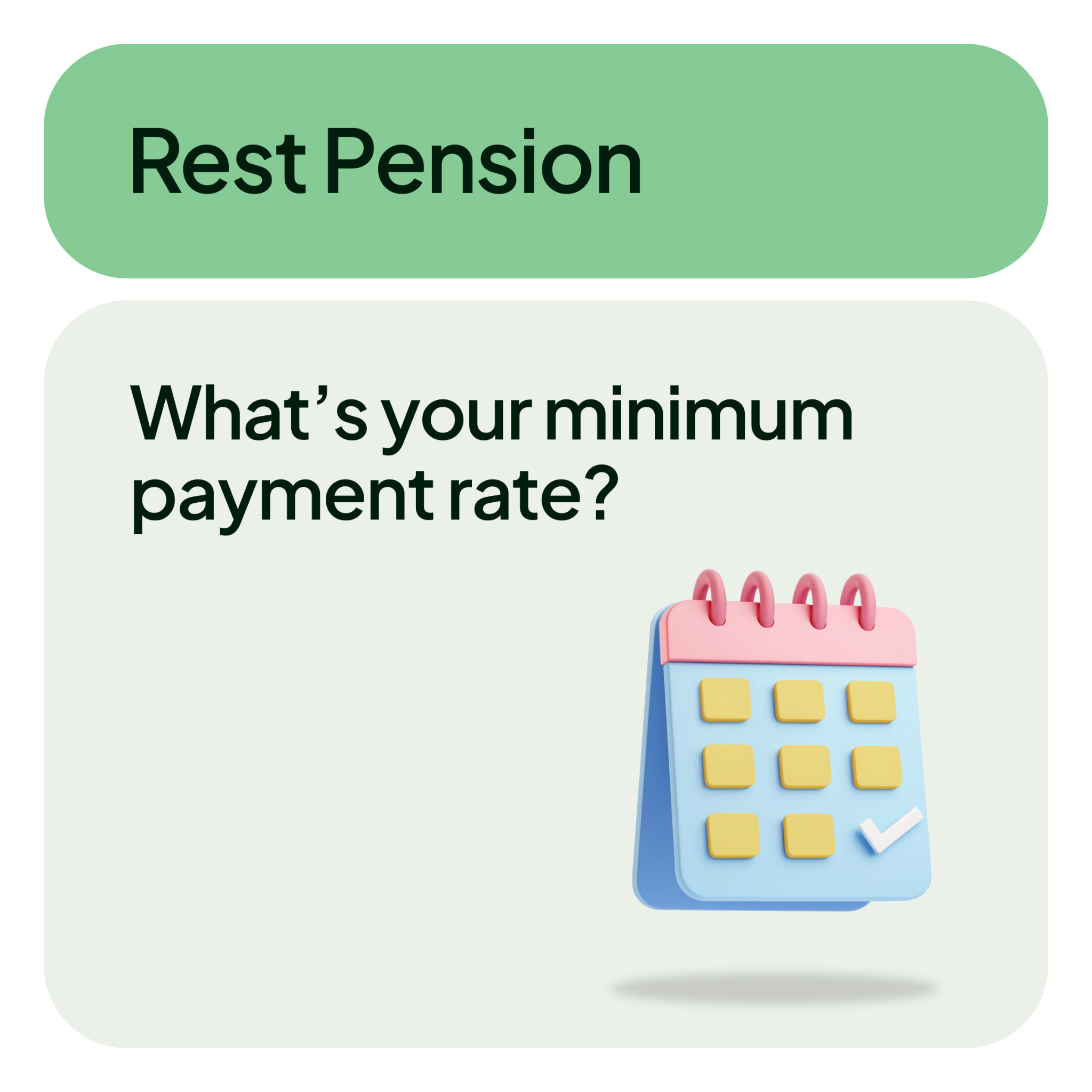 Rest Facebook ad: Minimum Pension Payment Rates