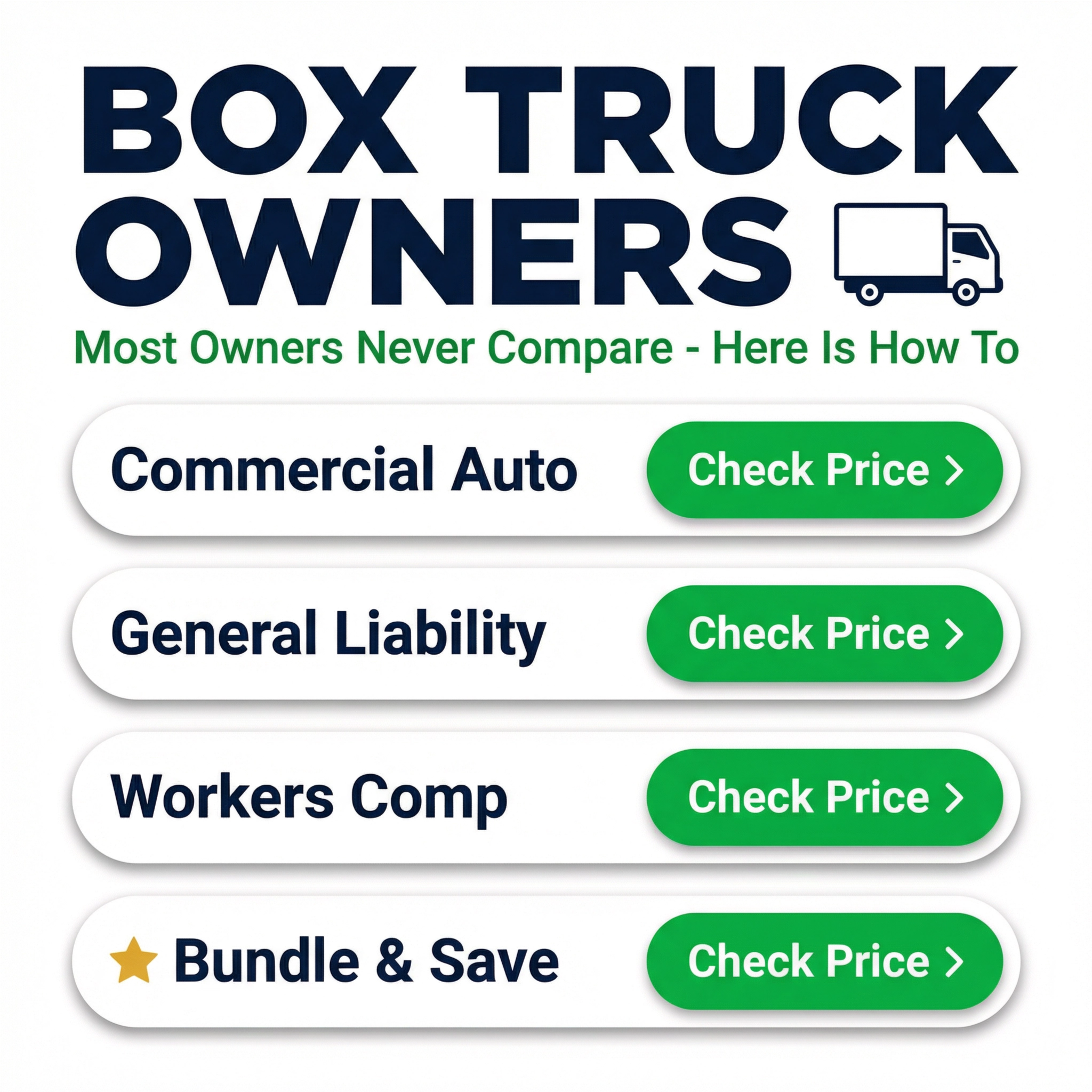 Compare Commercial Insurance Quotes Facebook ad: Box Truck Owners:, Stop Overpaying for Commercial Insurance!