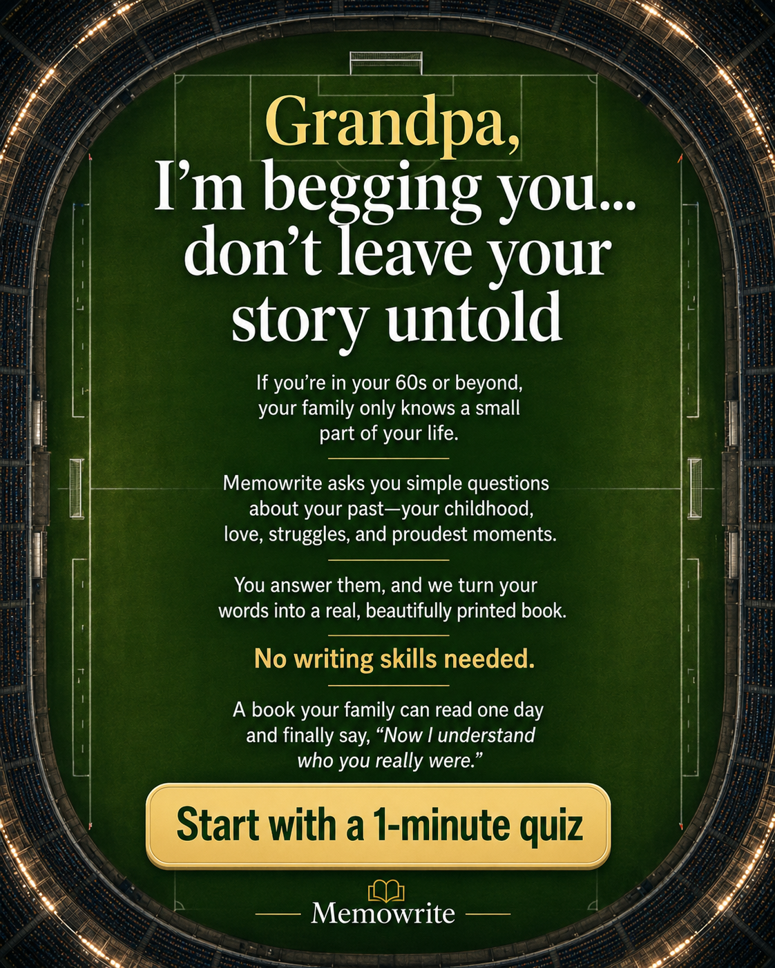 Memowrite Facebook ad