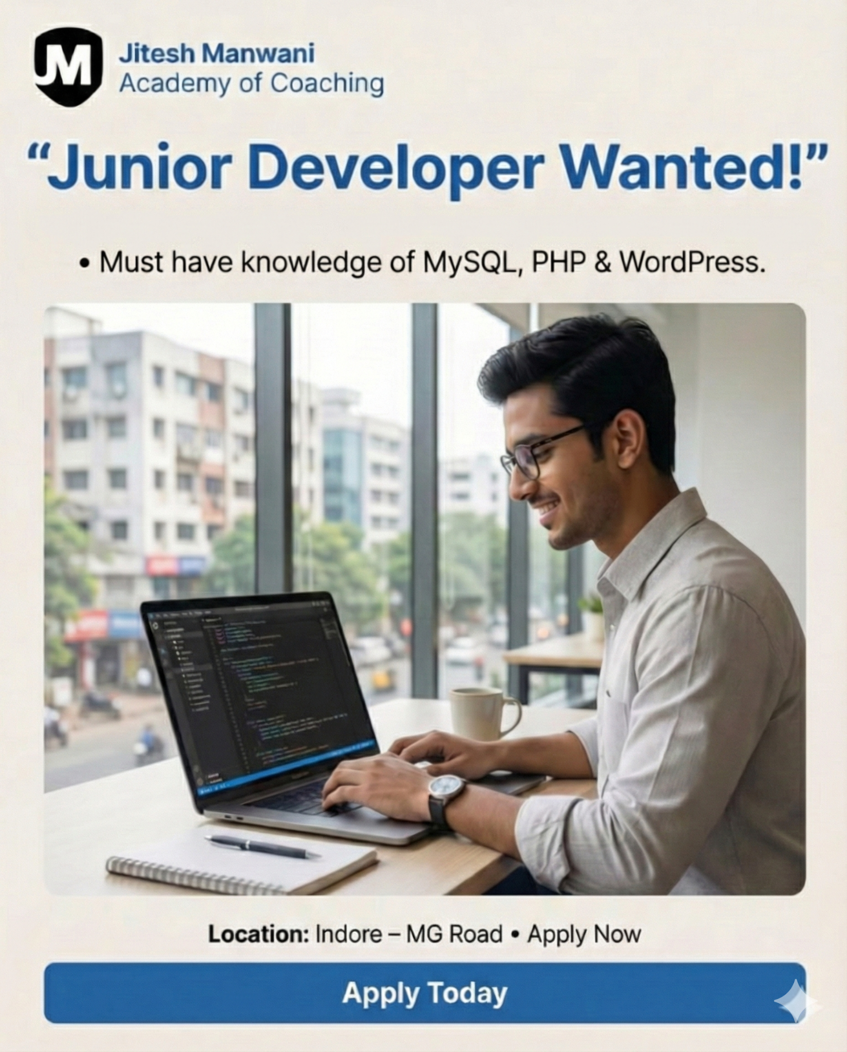 Jitesh Manwani Facebook ad
