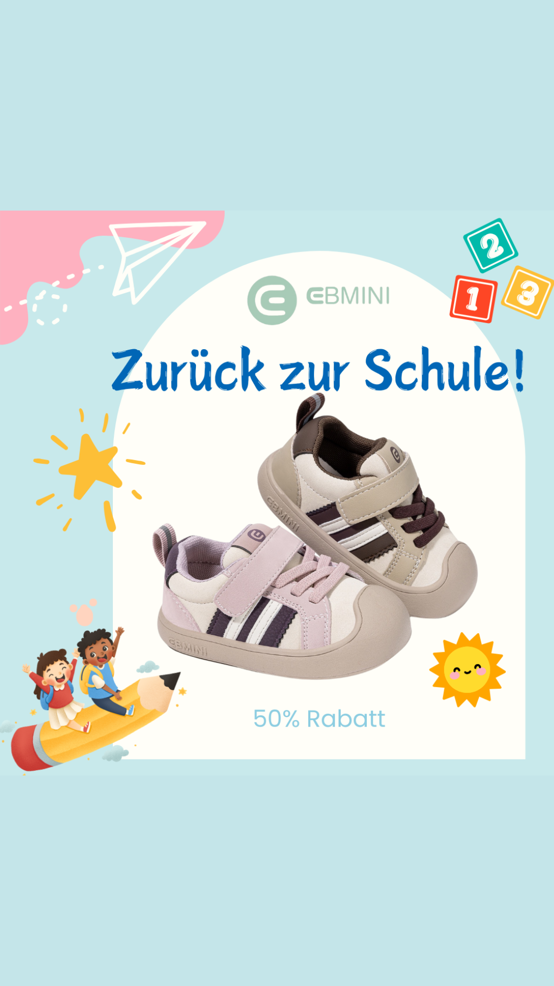 Ebmini - Kinder Barfußschuhe Facebook ad