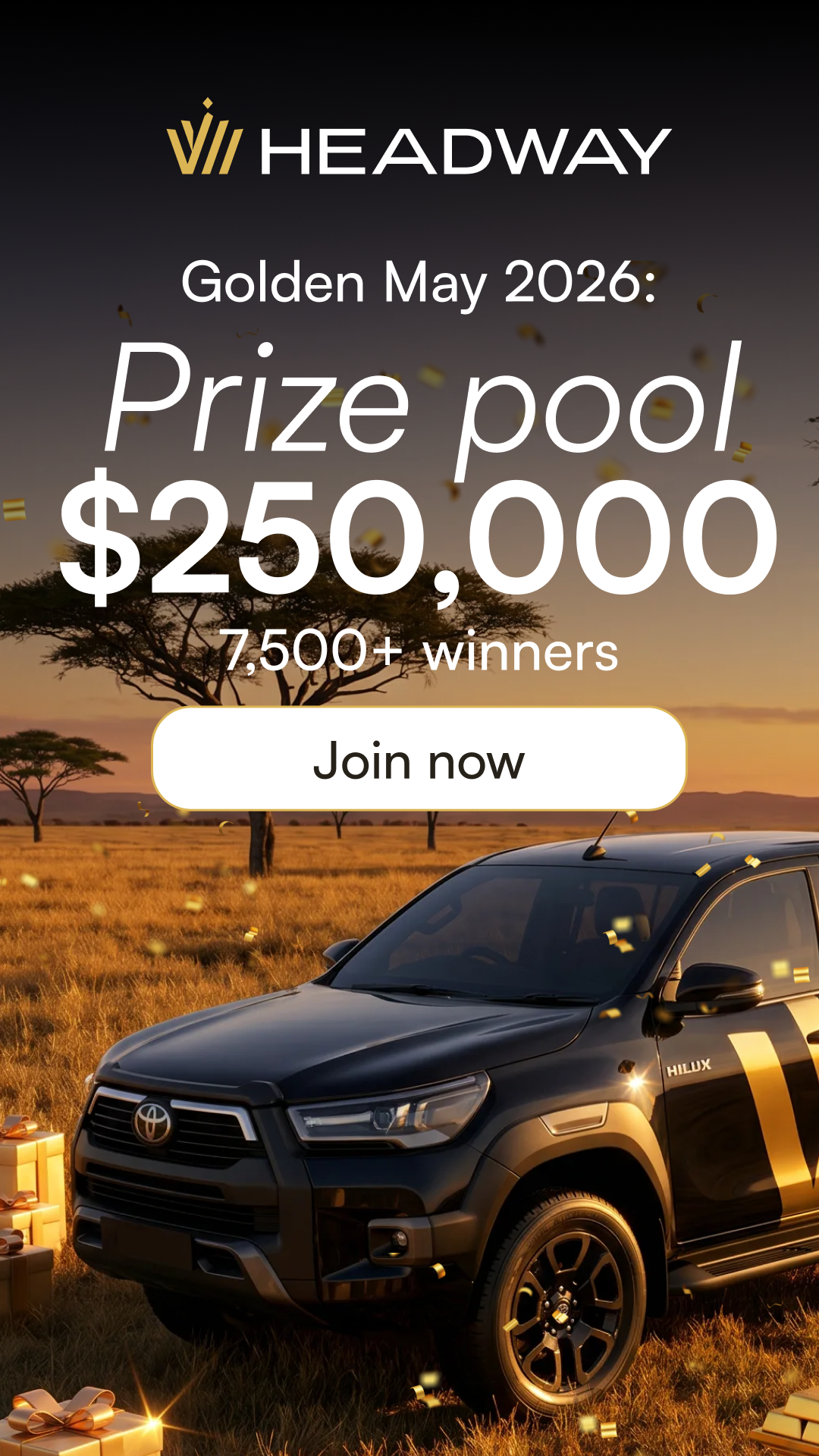 Headway Contests Facebook ad from May 4, 2026