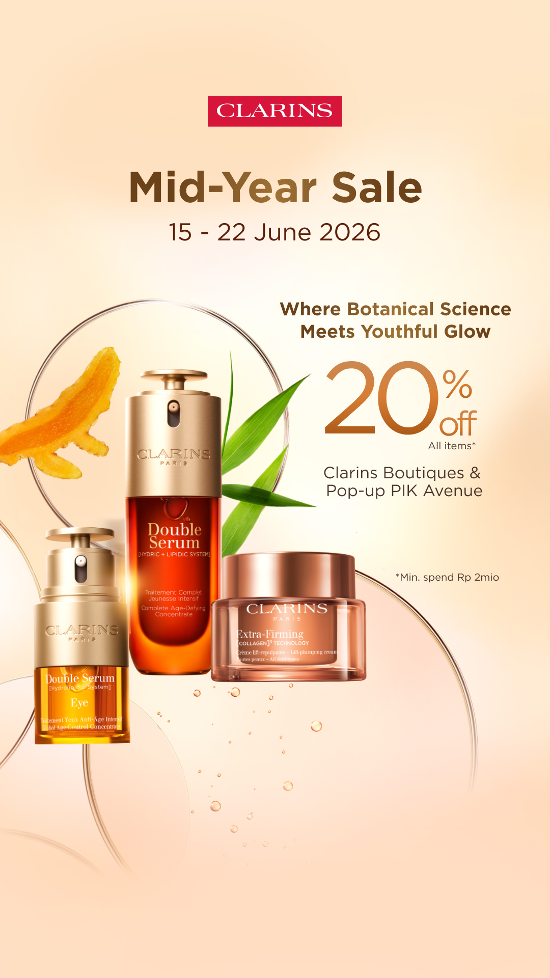 Clarins Facebook ad from Jun 14, 2026