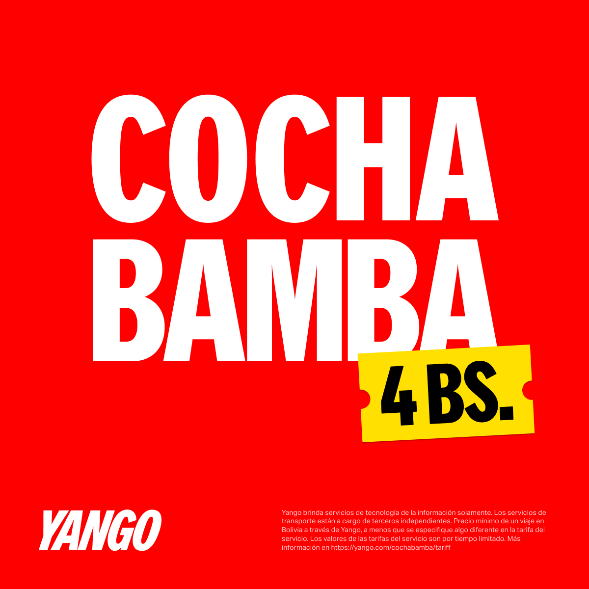 Yango Bolivia Facebook ad