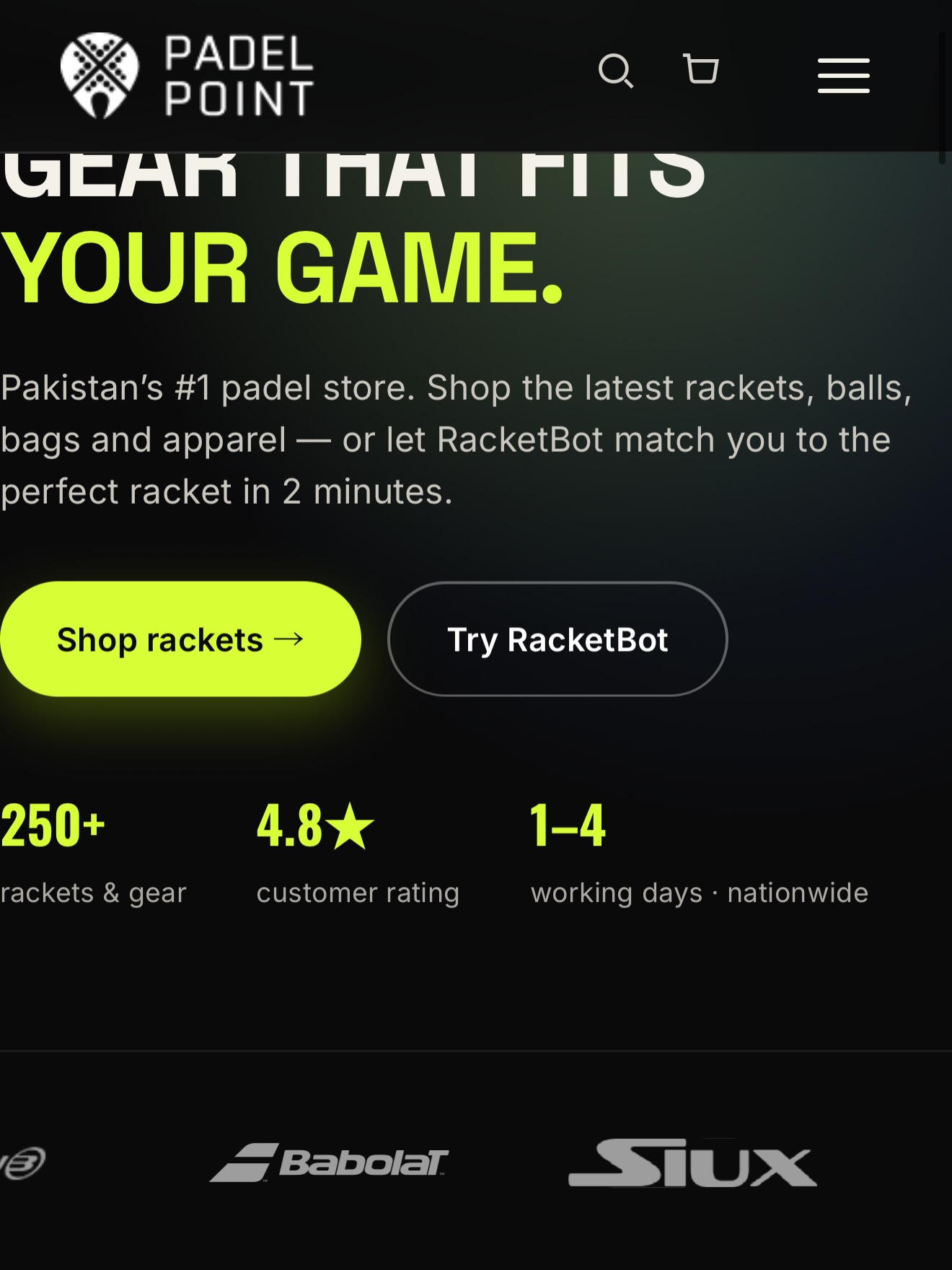 Padel Point Facebook ad: We just dropped something big.