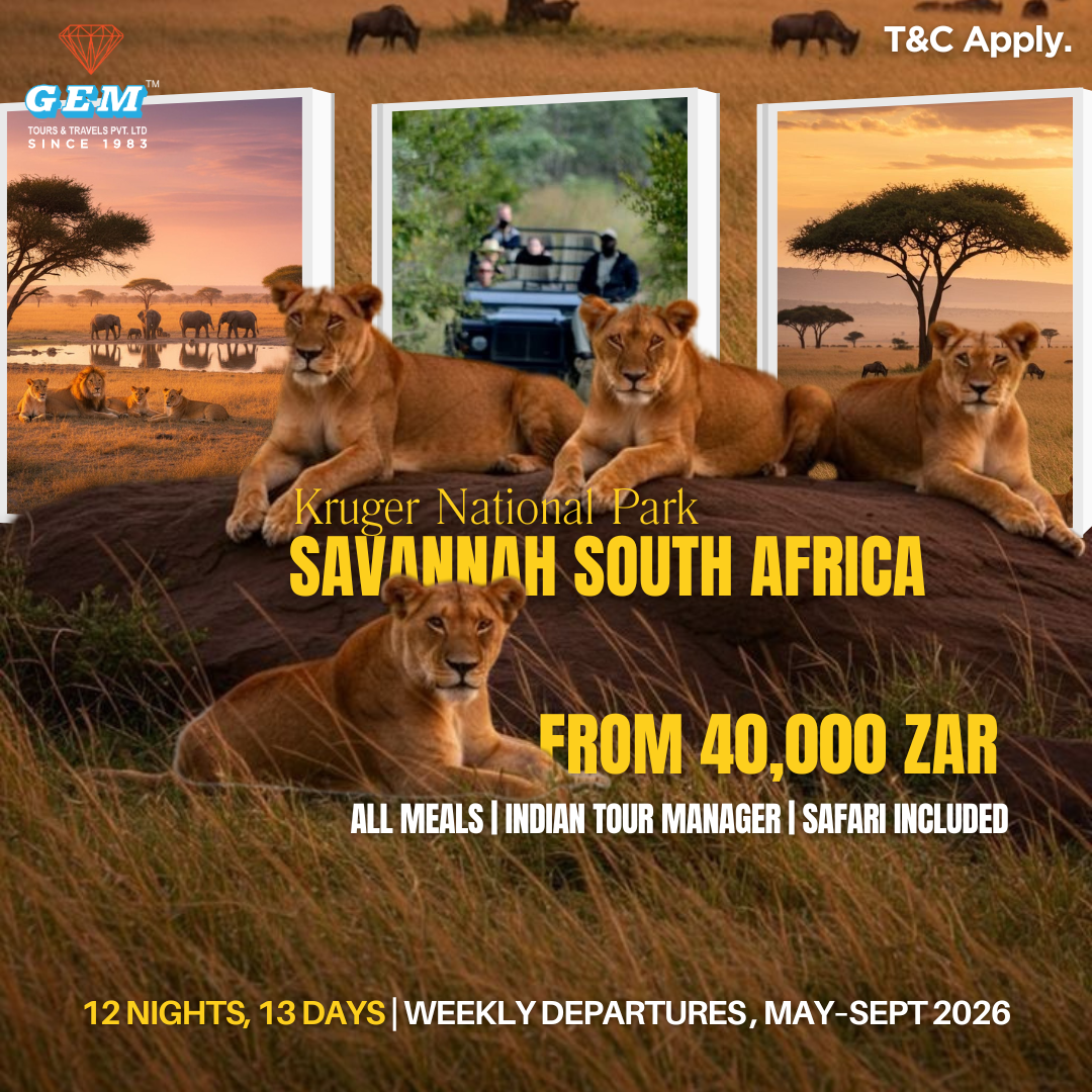 Gem Tours and Travels Facebook ad: Ready to trade your dandiya sticks for binoculars?