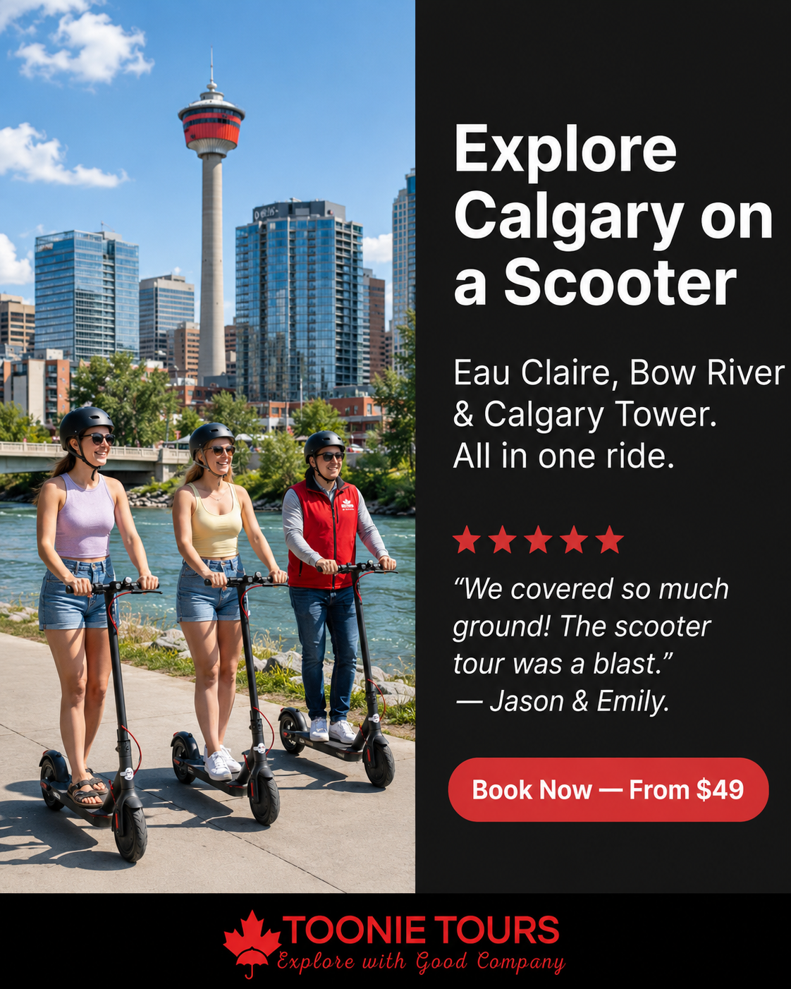 Toonie Tours Facebook ad