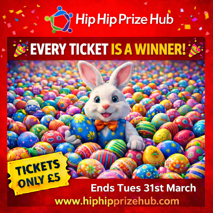 Hip Hip Prize Hub Facebook ad: Online Raffle Competitions | Cash Prize Draws | Hip Hip…