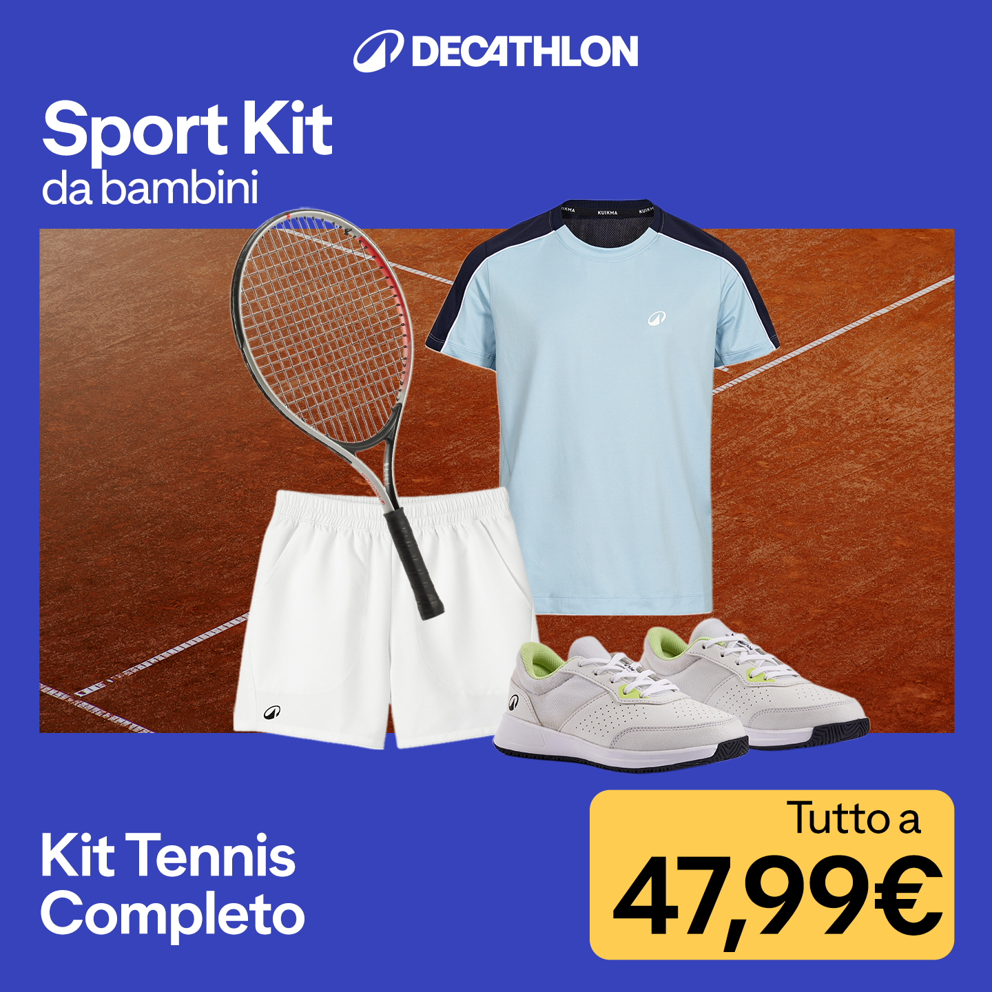 Decathlon Italia Facebook ad: Kit Tennis