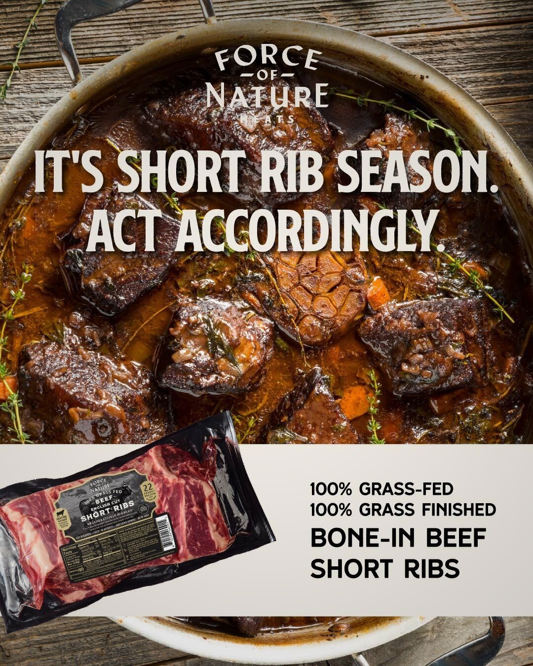 Force Of Nature Meats Facebook ad