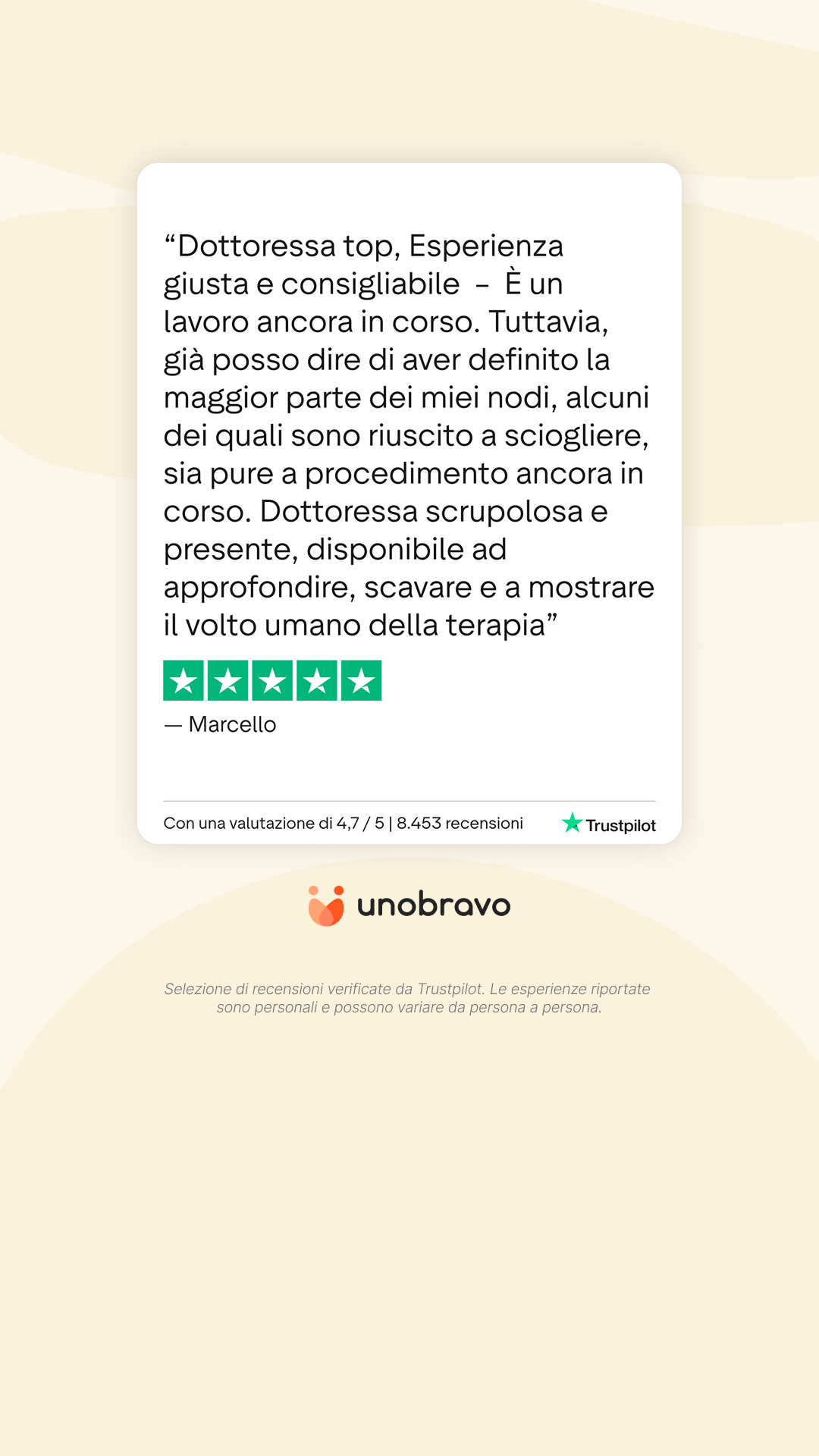 Unobravo Facebook ad