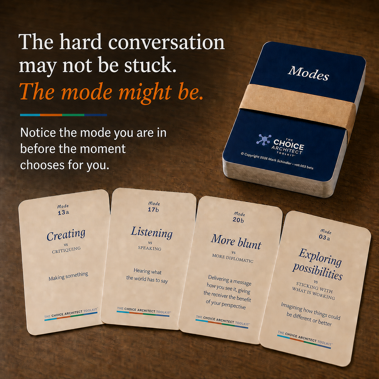Choice Architect Facebook ad: Before you react, find your mode