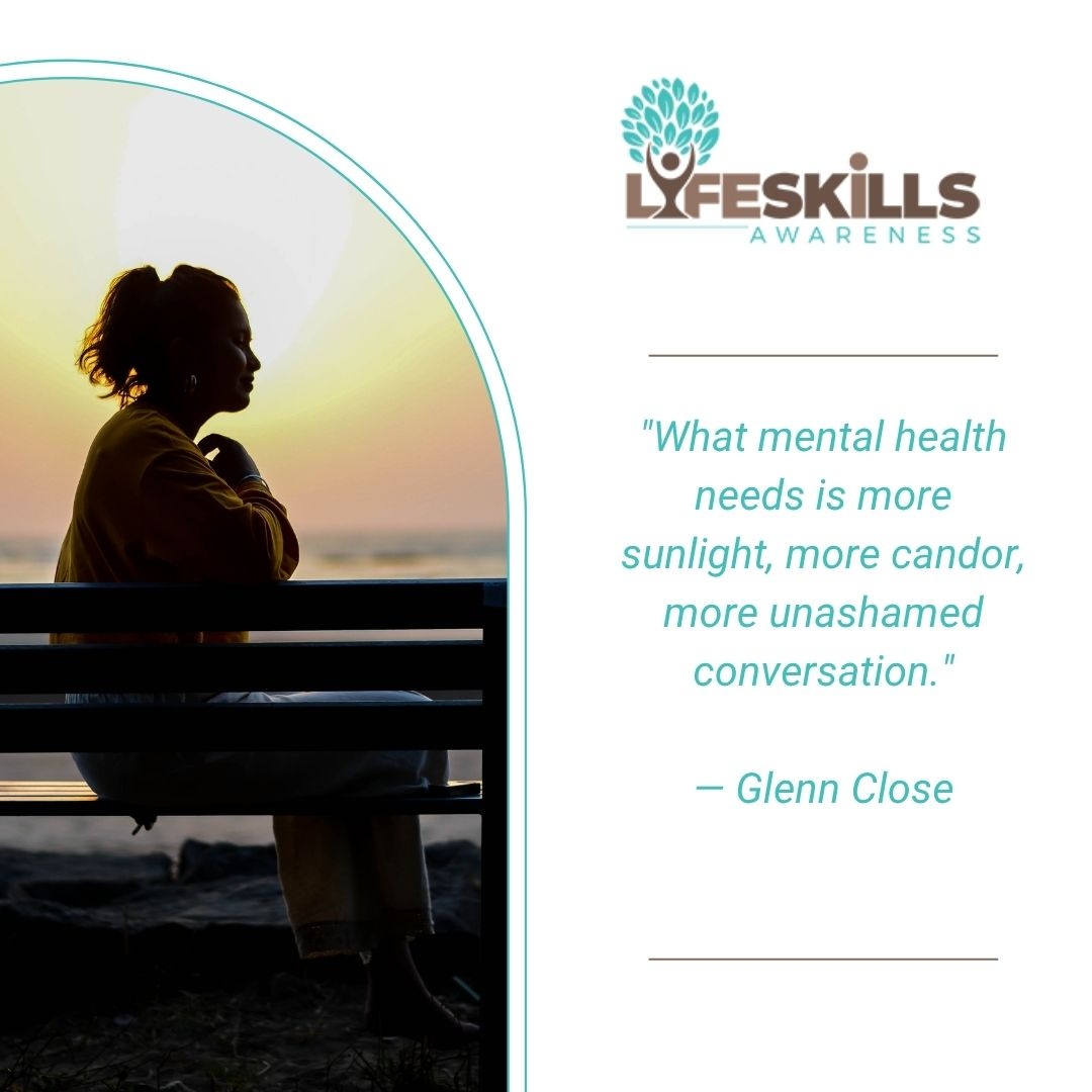 Life Skills Awareness Facebook ad: Let's shine a light on mental health!