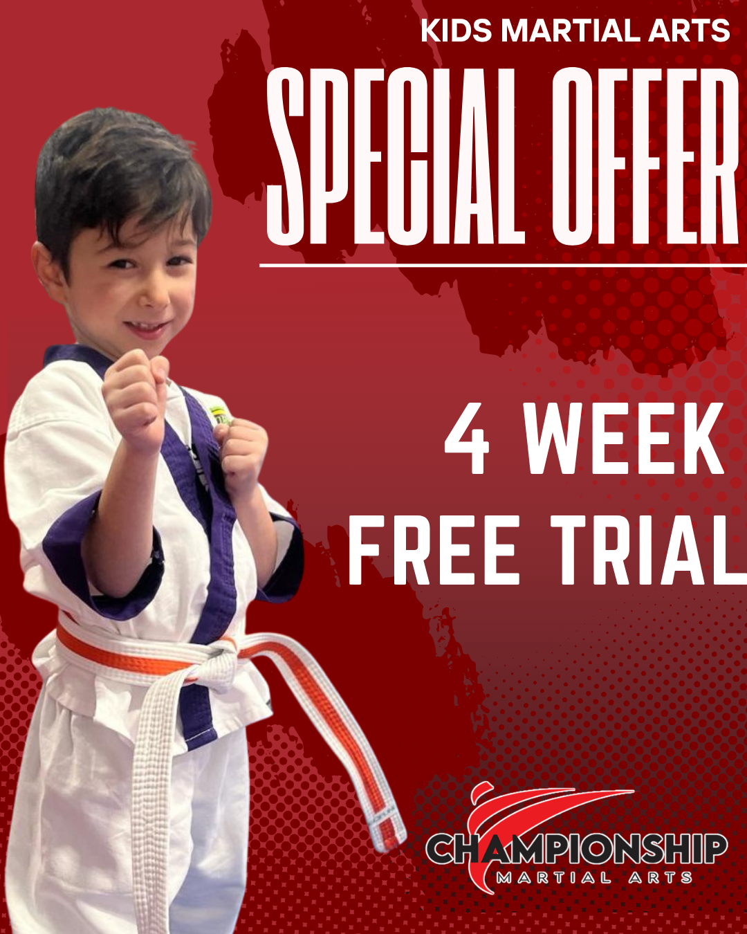 Warren Levi Martial Arts & Fitness Facebook ad: 4 Weeks FREE, Plus a $49 Reward