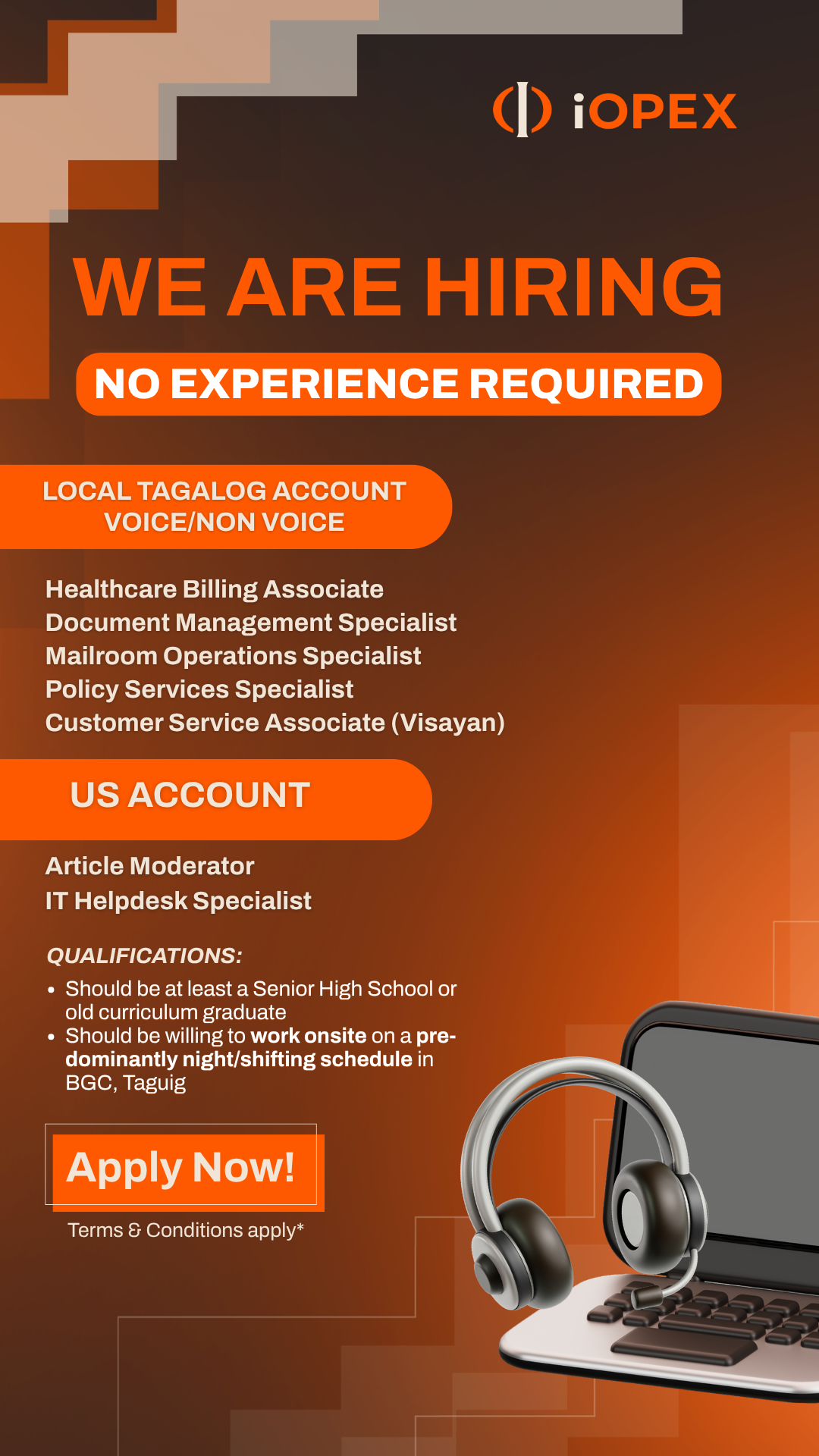 iOPEX Technologies Philippines - Career Hub Facebook ad: Your iOPEXian story starts here!