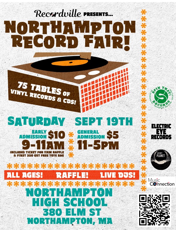 Recordville Record Fairs Facebook ad: Northampton Record Fair Fall 2026